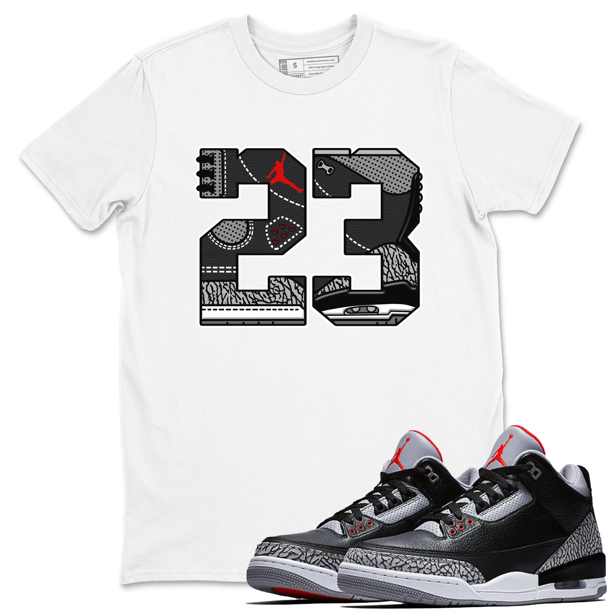 23 snkmatch Tees - Air Jordan 3 Black Cement