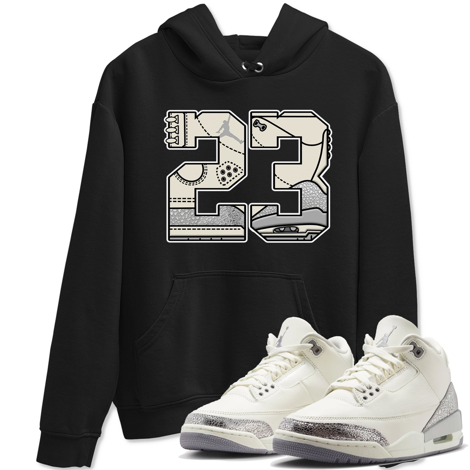 23 snkmatch Tees - Air Jordan 3 Sail and Cement Grey
