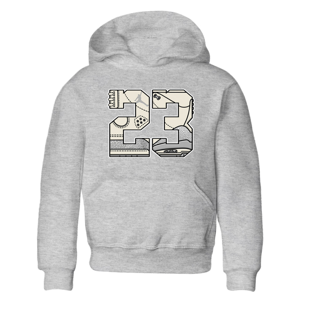 23 snkmatch Tees Kids - Air Jordan 3 Sail and Cement Grey