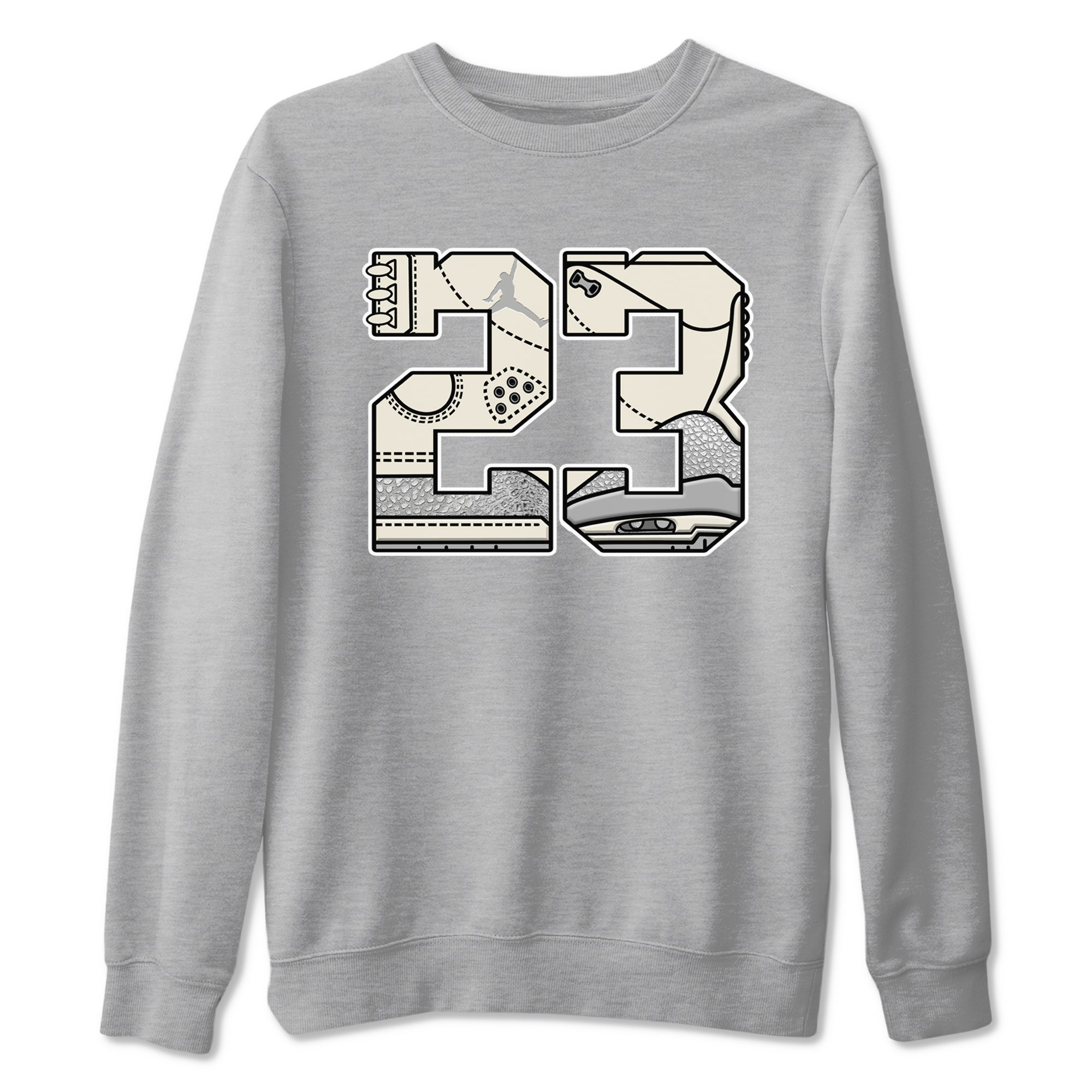 23 snkmatch Tees - Air Jordan 3 Sail and Cement Grey