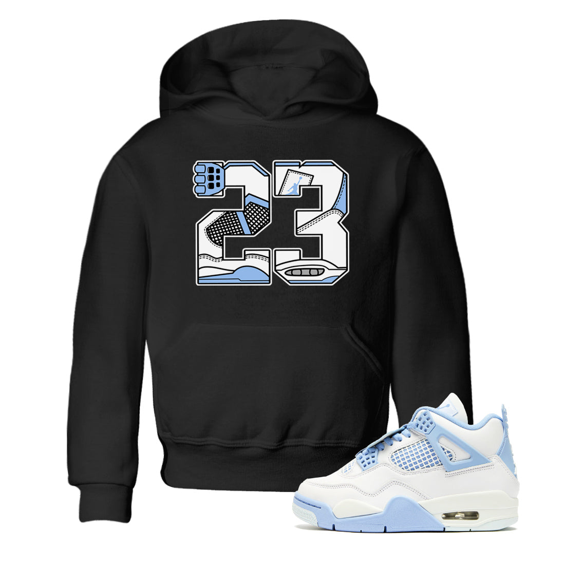 23 snkmatch Tees Kids - Air Jordan 4 Aluminum