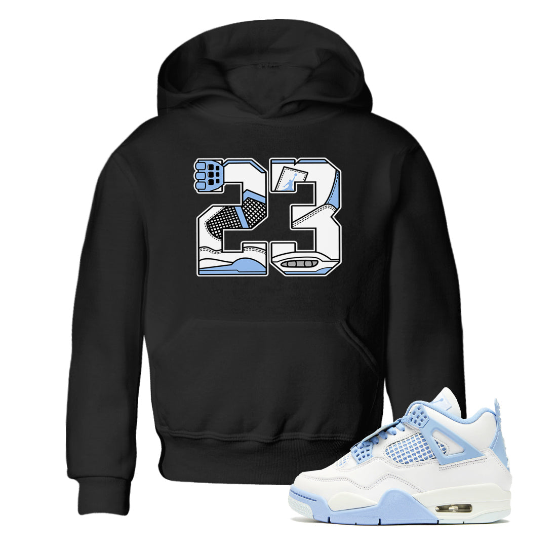 23 snkmatch Tees Kids - Air Jordan 4 Aluminum