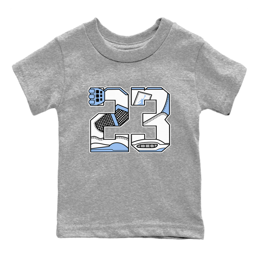 23 snkmatch Tees Kids - Air Jordan 4 Aluminum