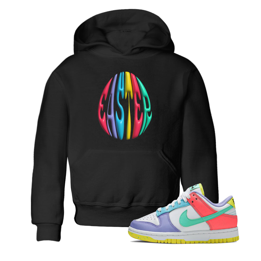 3D Easter Typo Kids Tops - Dunk Easter Candy