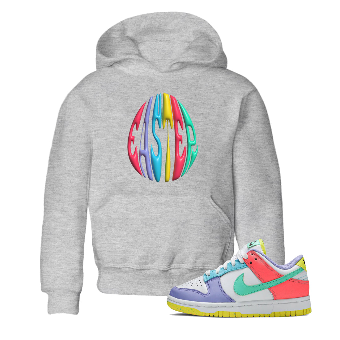 3D Easter Typo Kids Tops - Dunk Easter Candy