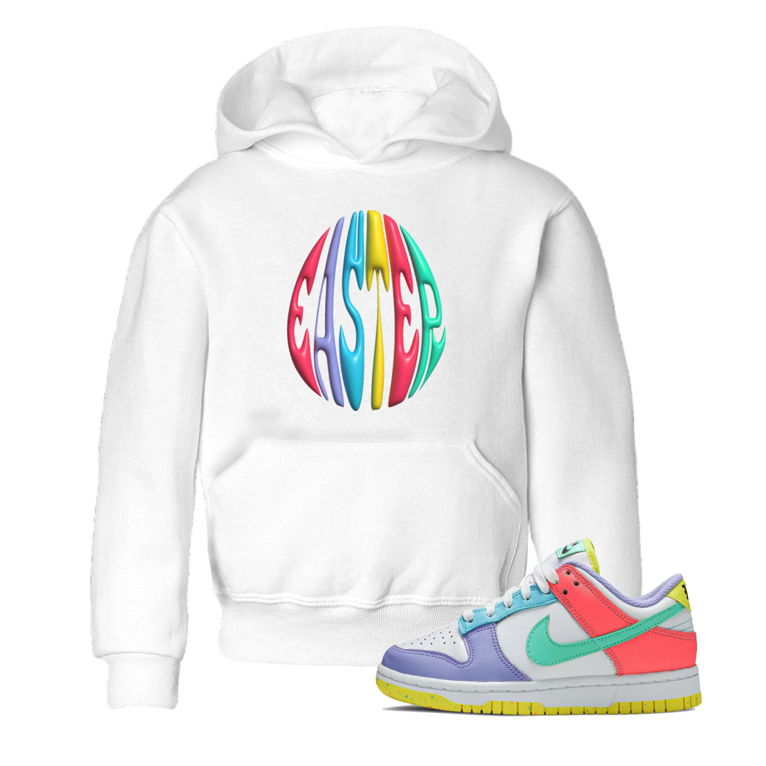 3D Easter Typo Kids Tops - Dunk Easter Candy