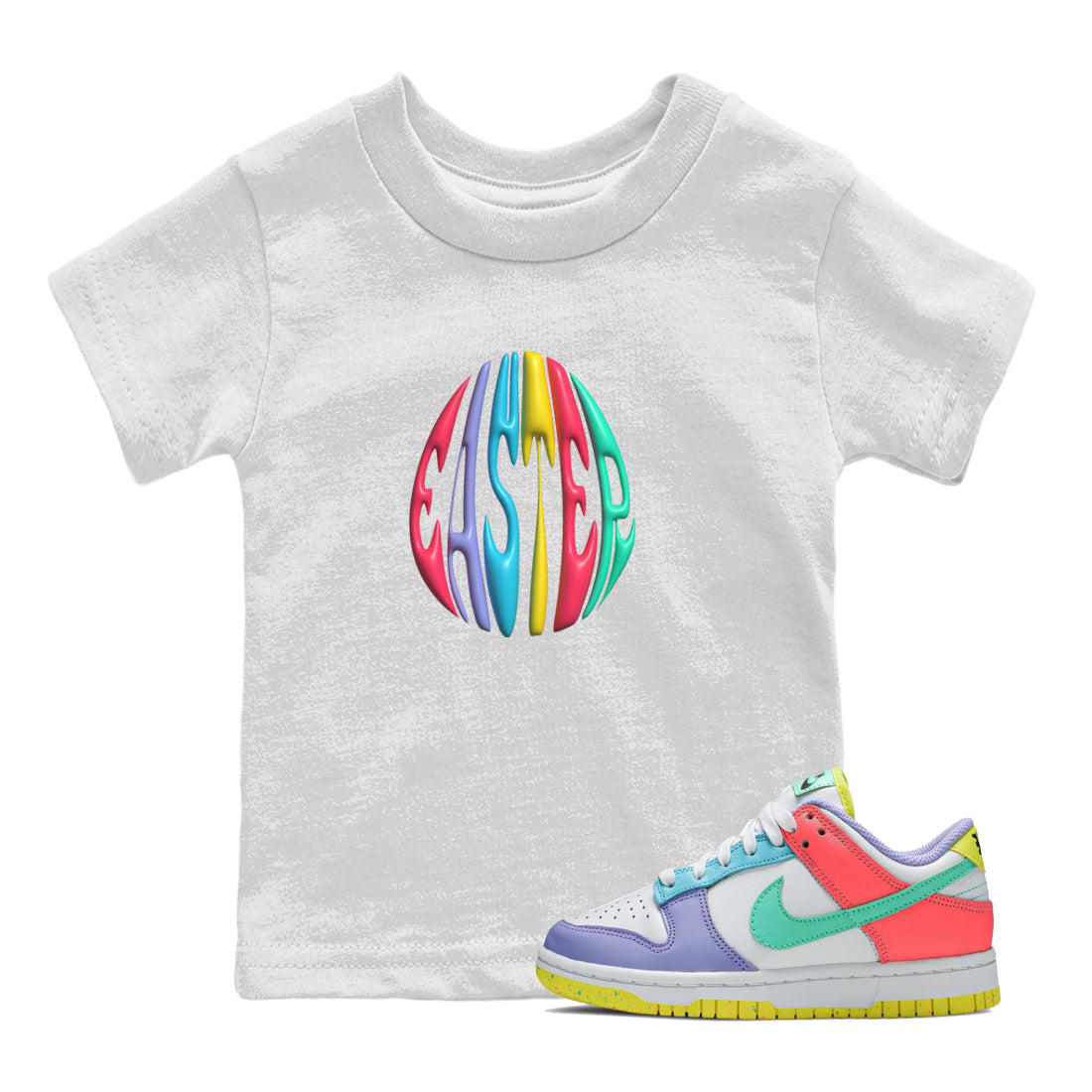 3D Easter Typo Kids Tops - Dunk Easter Candy