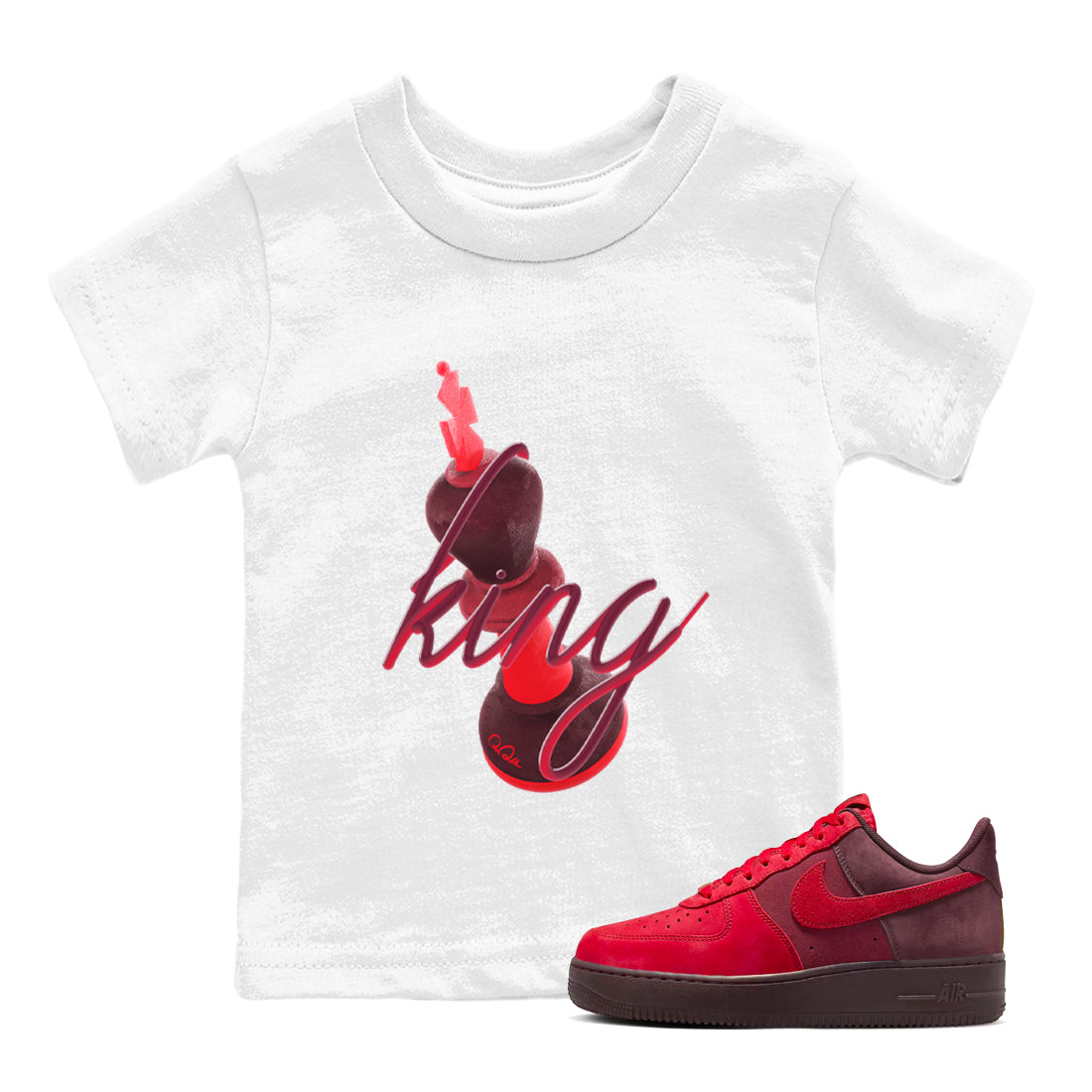 3D King snkmatch Tees Kids - Air Force 1 Layers Of Love