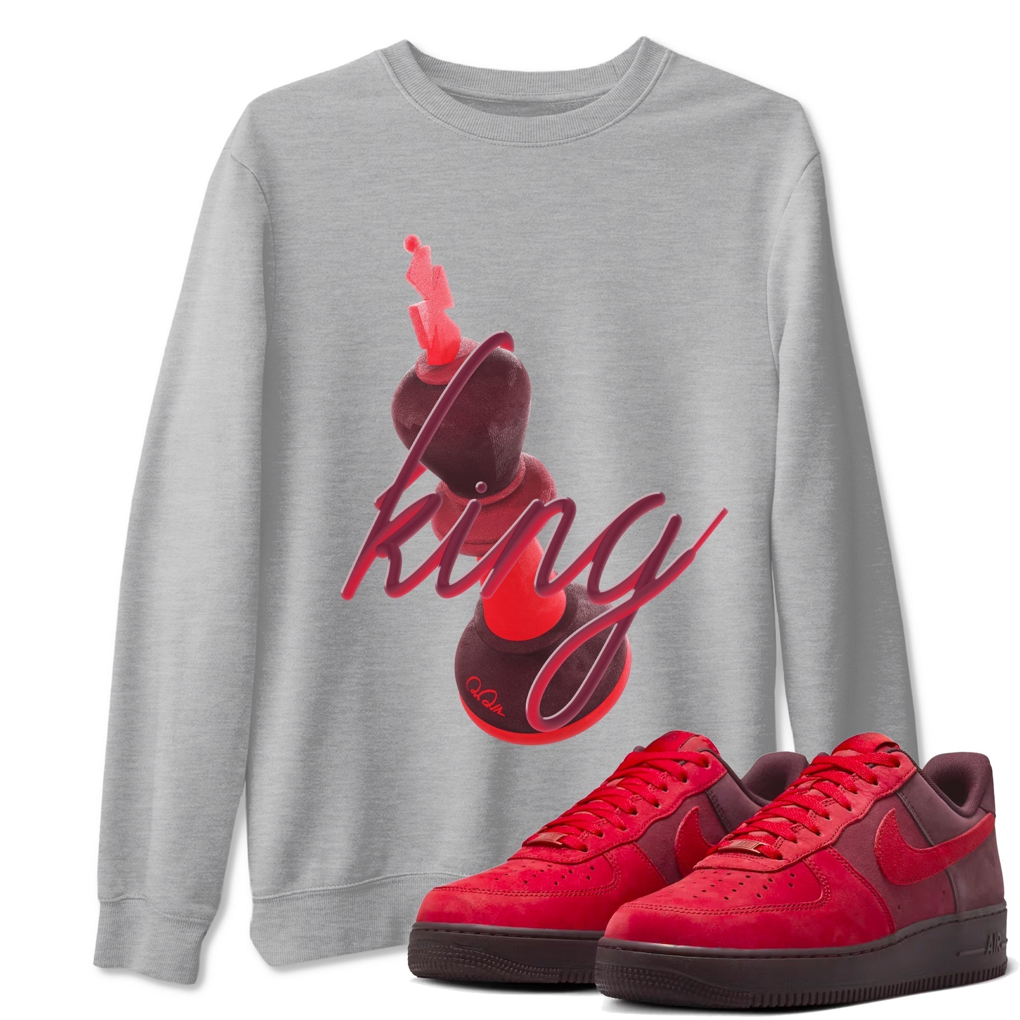 3D King snkmatch Tees - Air Force 1 Layers Of Love