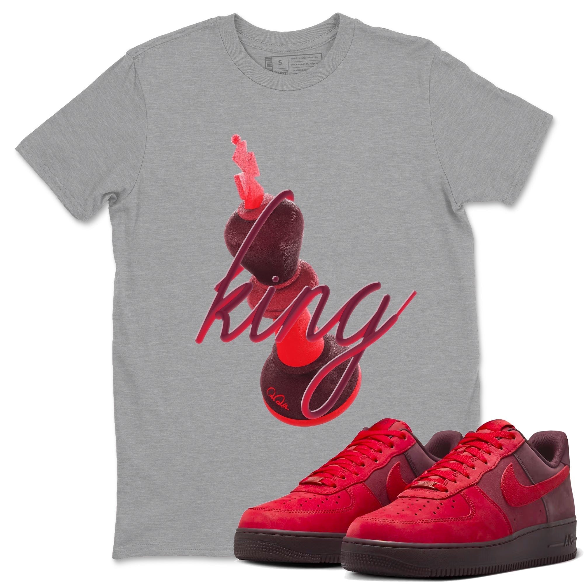 3D King snkmatch Tees - Air Force 1 Layers Of Love