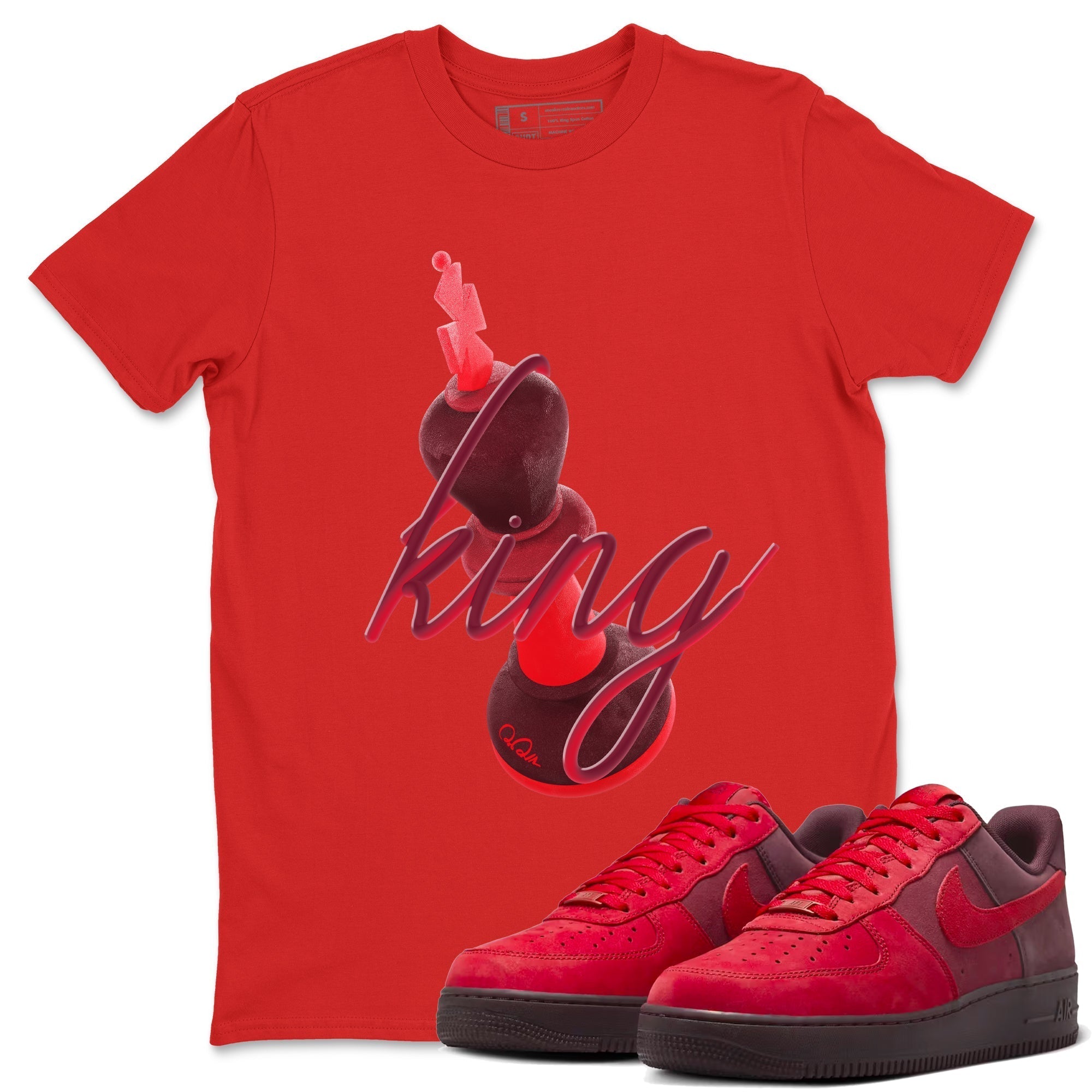 3D King snkmatch Tees - Air Force 1 Layers Of Love