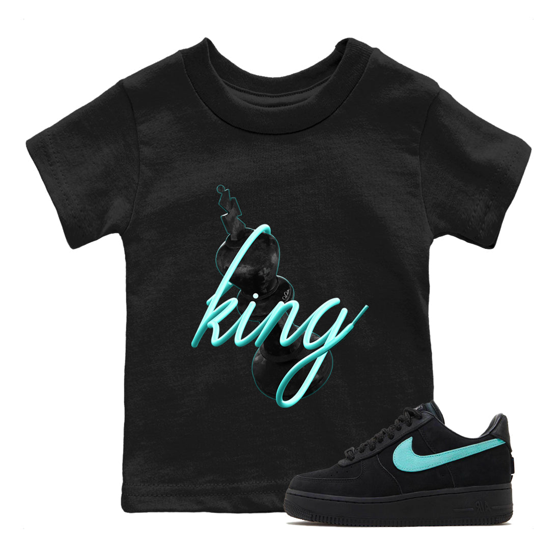 3D King Kids Tops - Air Force 1 Tiffany