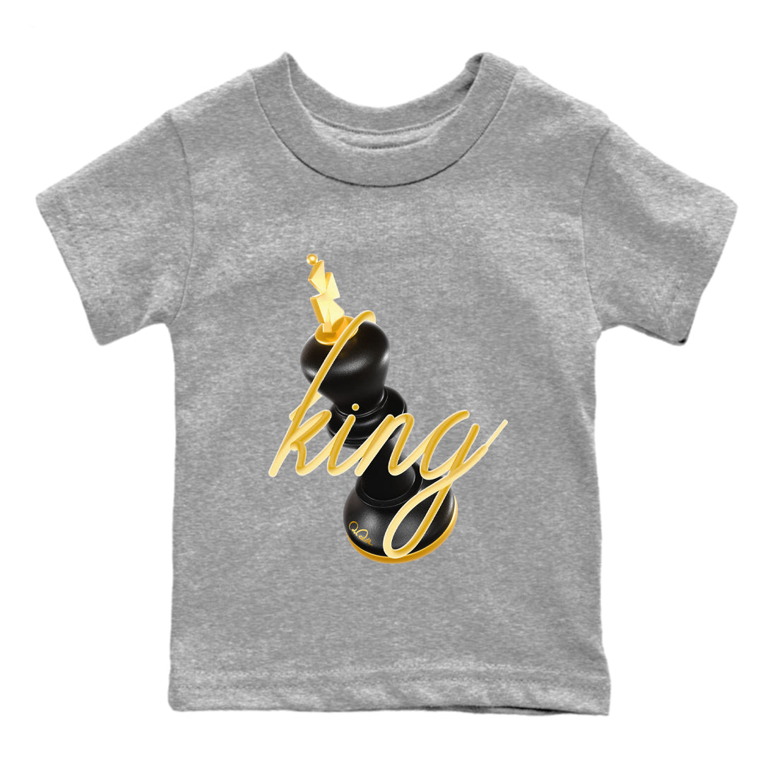 3D King snkmatch Tees Kids - Air Jordan 1 Black Metallic Gold
