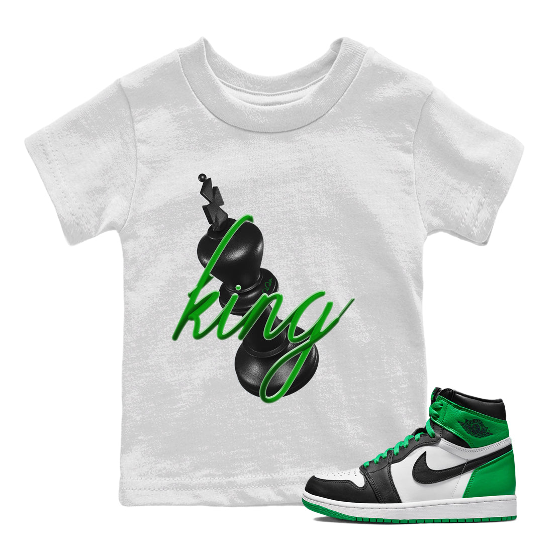 3D King Kids Tops - Air Jordan 1 Celtics