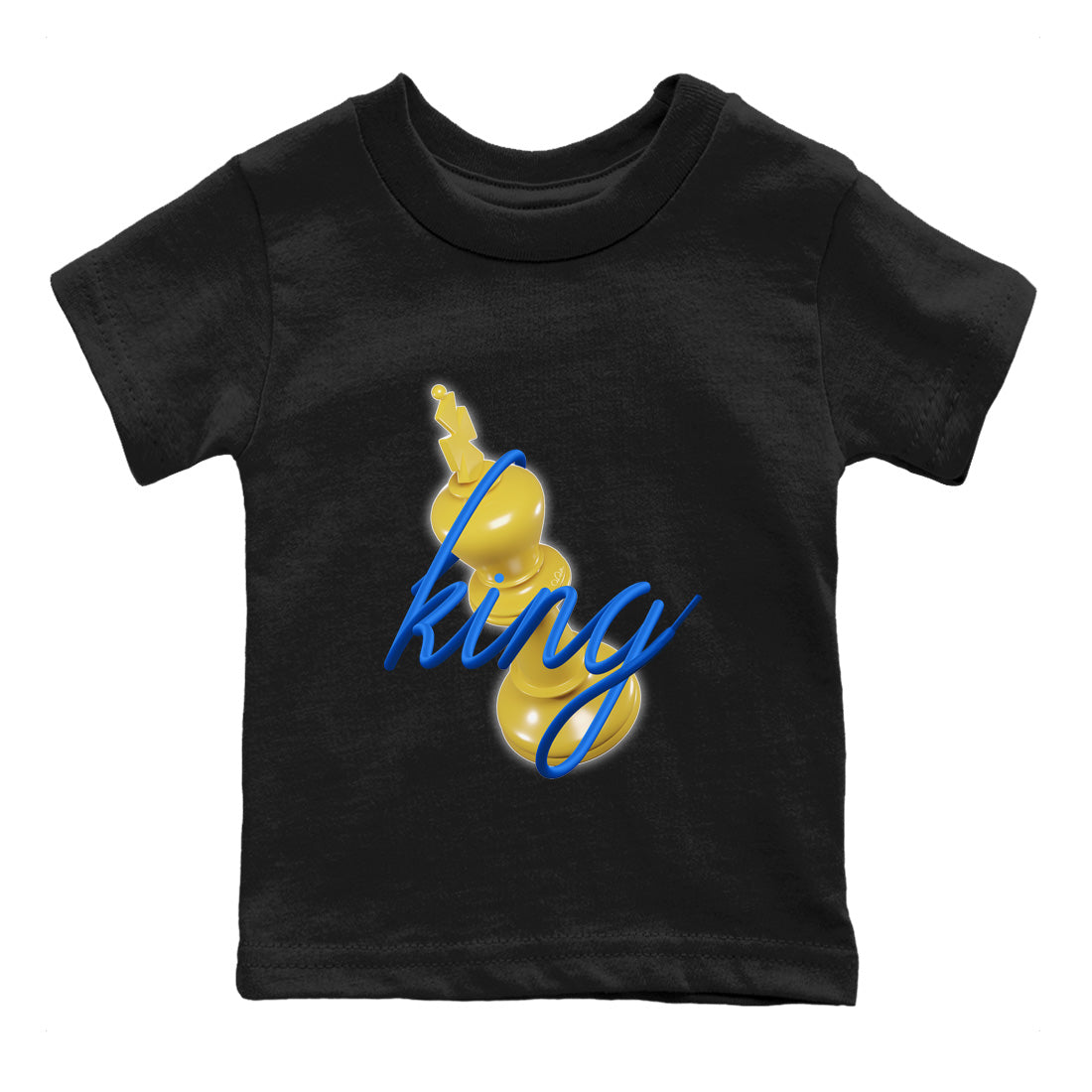 3D King Kids Tops - Air Jordan 1 Game Royal Varsity Maize