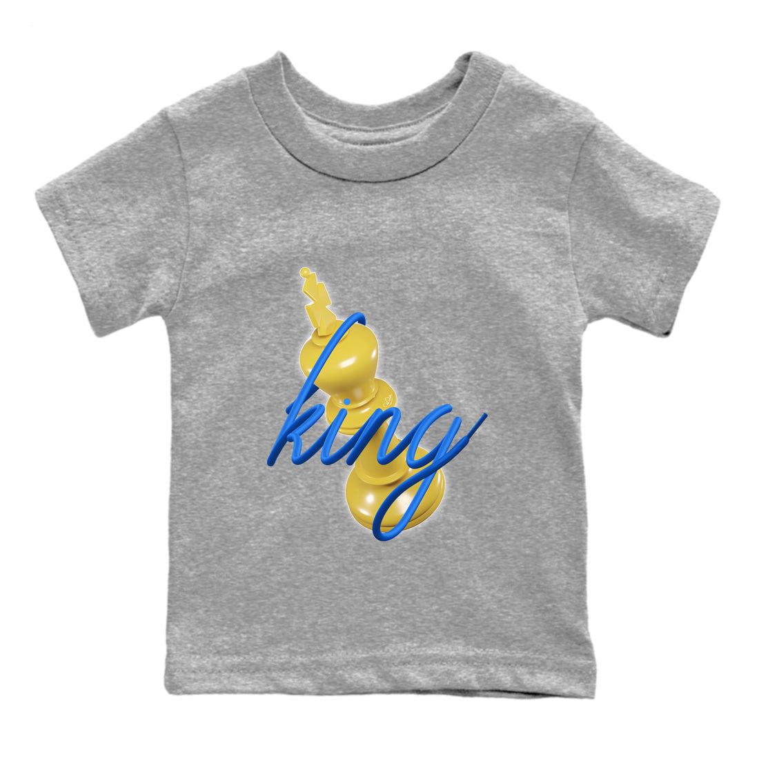3D King Kids Tops - Air Jordan 1 Game Royal Varsity Maize