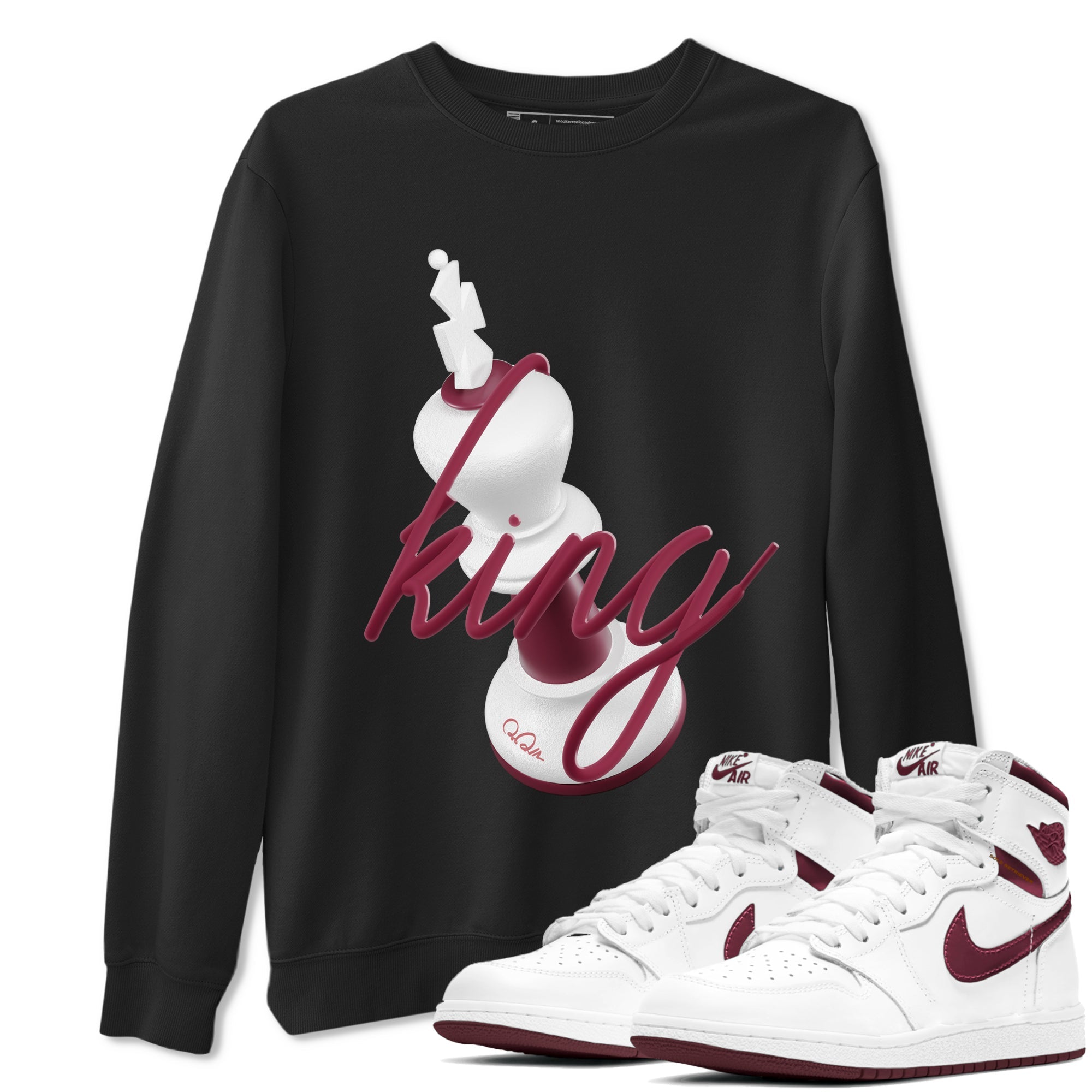 3D King snkmatch Tee - Air Jordan 1 Metallic Burgundy