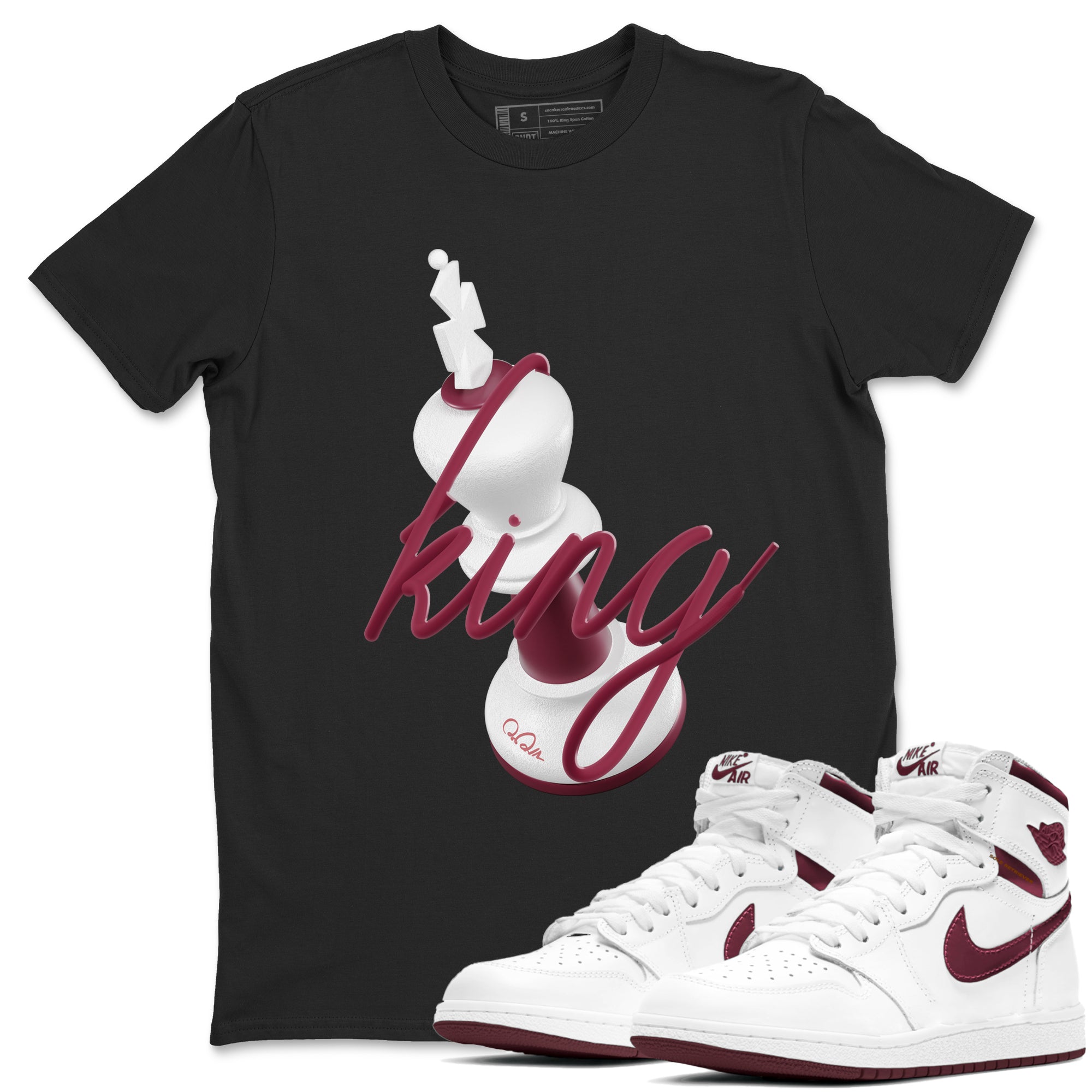 3D King snkmatch Tee - Air Jordan 1 Metallic Burgundy