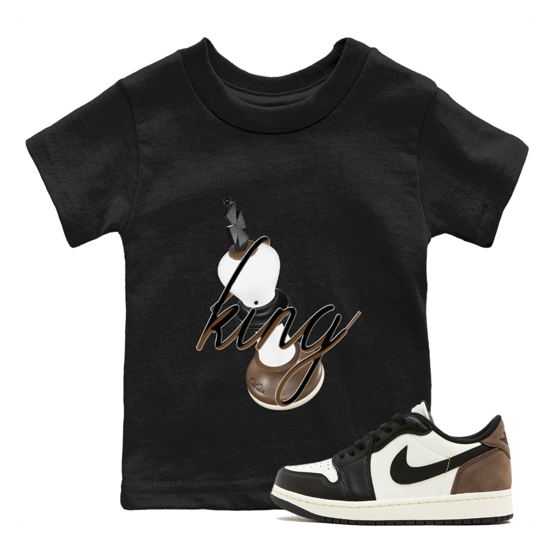3D King snkmatch Tees Kids - Air Jordan 1 Mocha