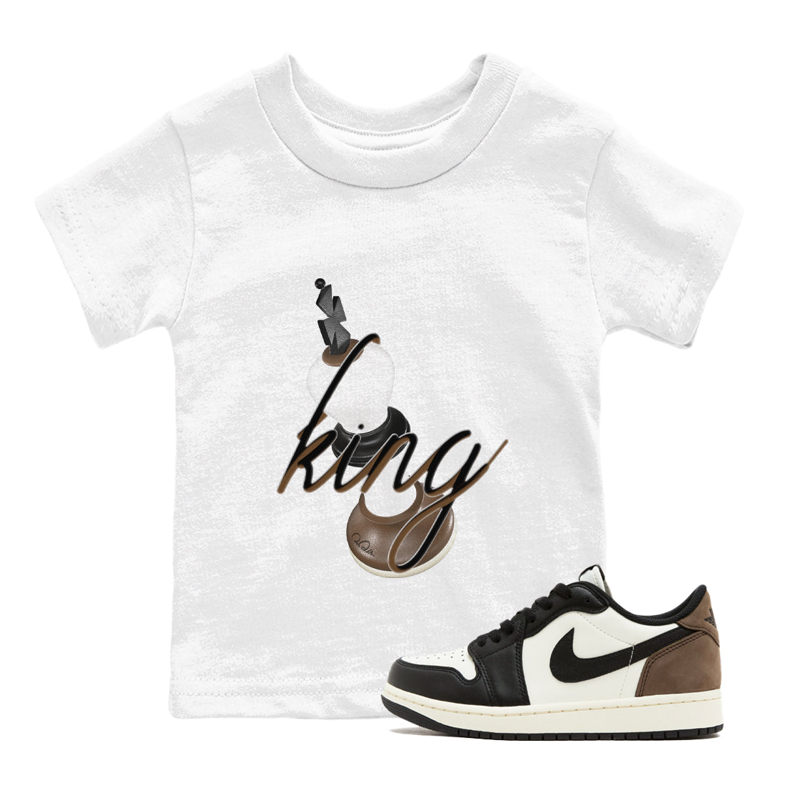 3D King snkmatch Tees Kids - Air Jordan 1 Mocha