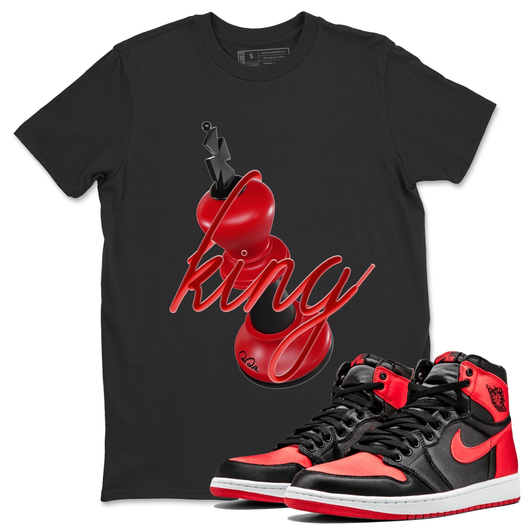 3D King Unisex Tops - Air Jordan 1 Satin Bred