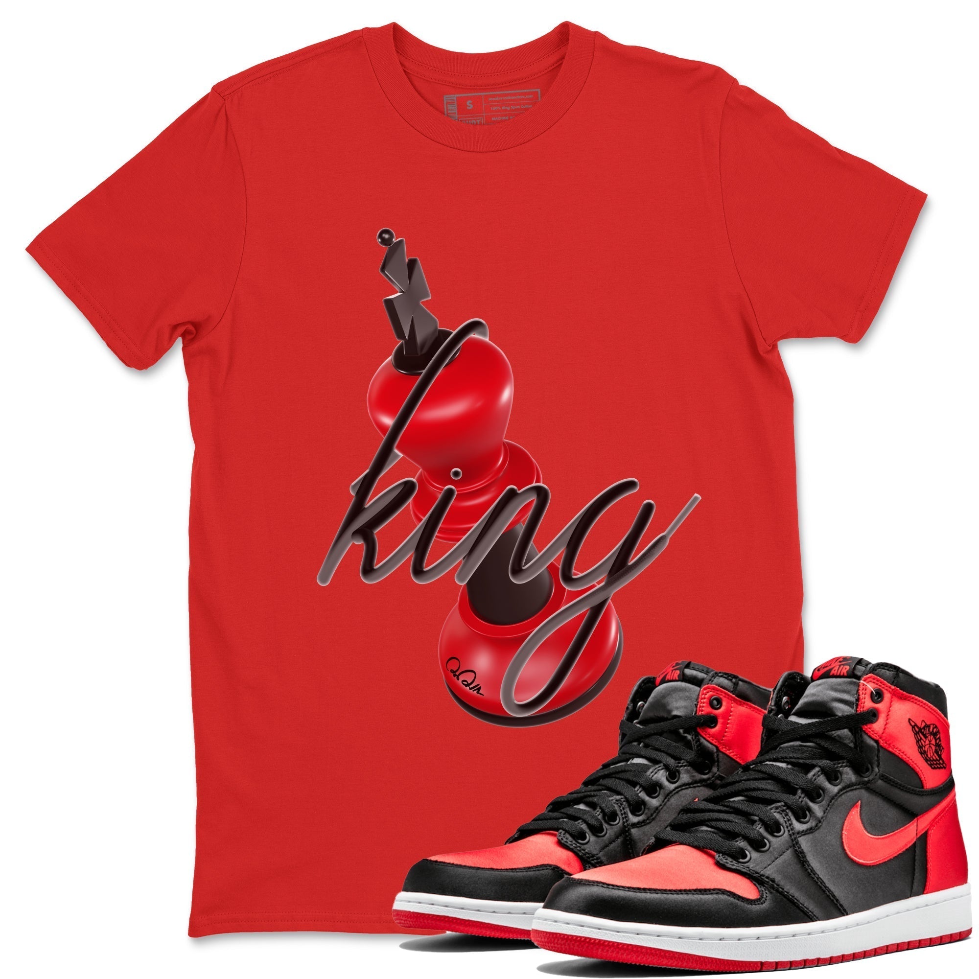 3D King Unisex Tops - Air Jordan 1 Satin Bred