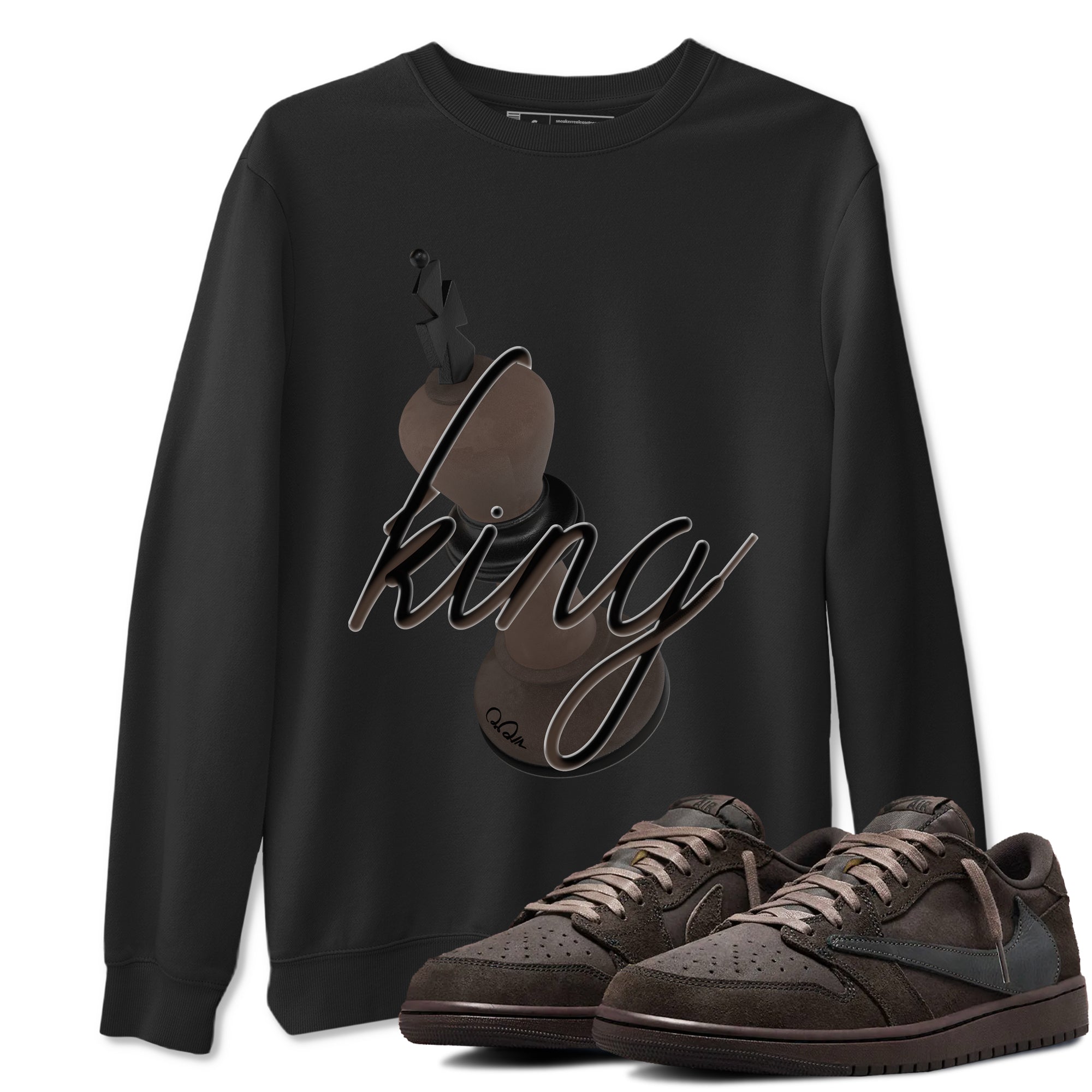 3D King snkmatch Tees - Air Jordan 1 Travis Scott Velvet Brown