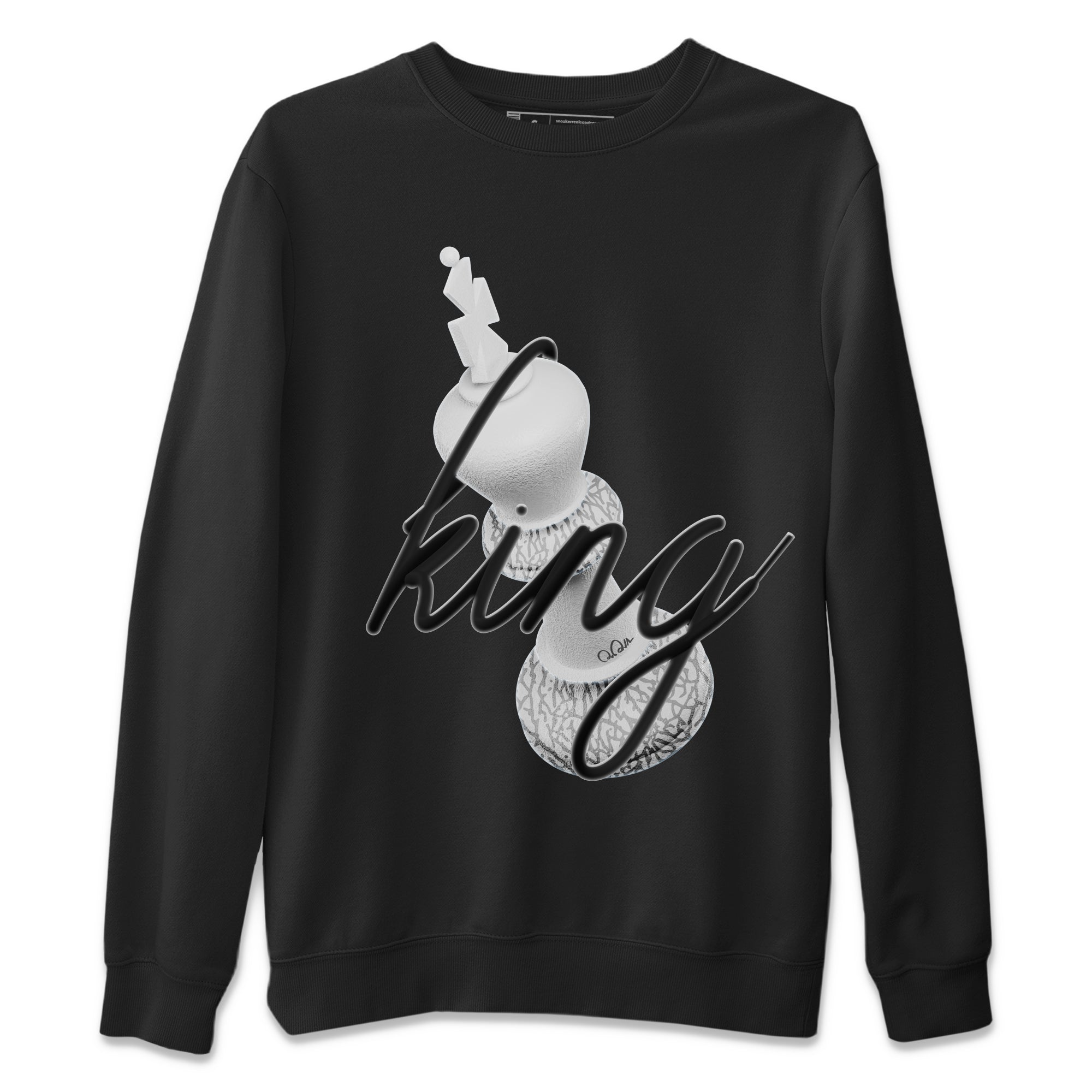 3D King Unisex Tops - Air Jordan 1 White Cement