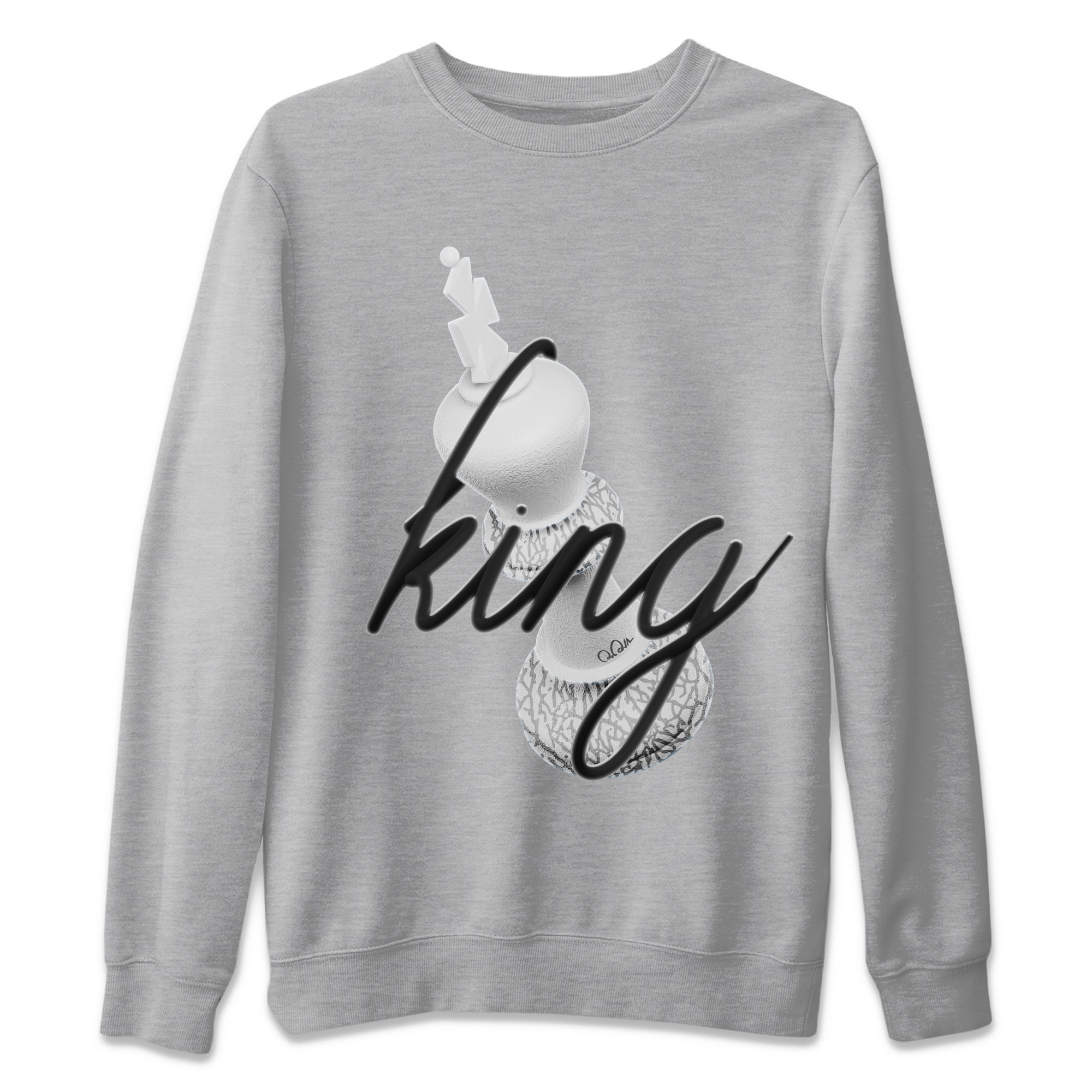 3D King Unisex Tops - Air Jordan 1 White Cement