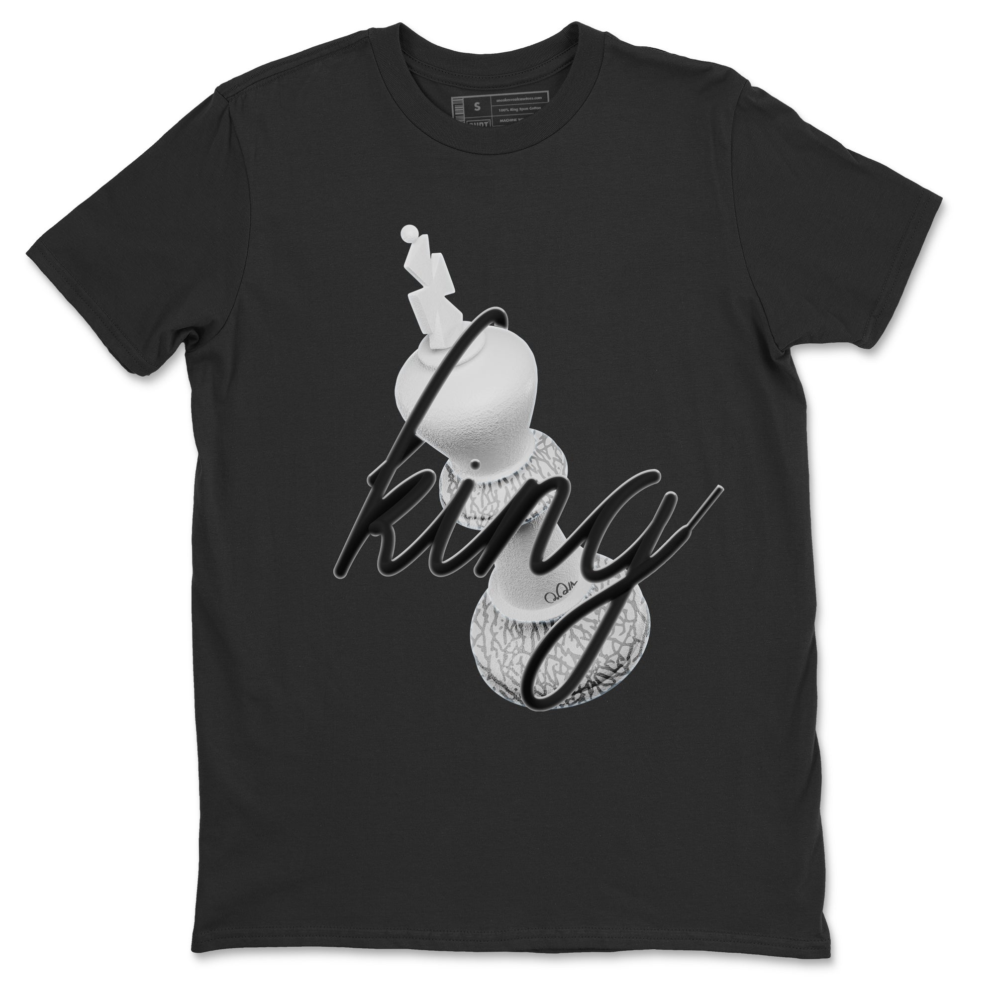 3D King Unisex Tops - Air Jordan 1 White Cement