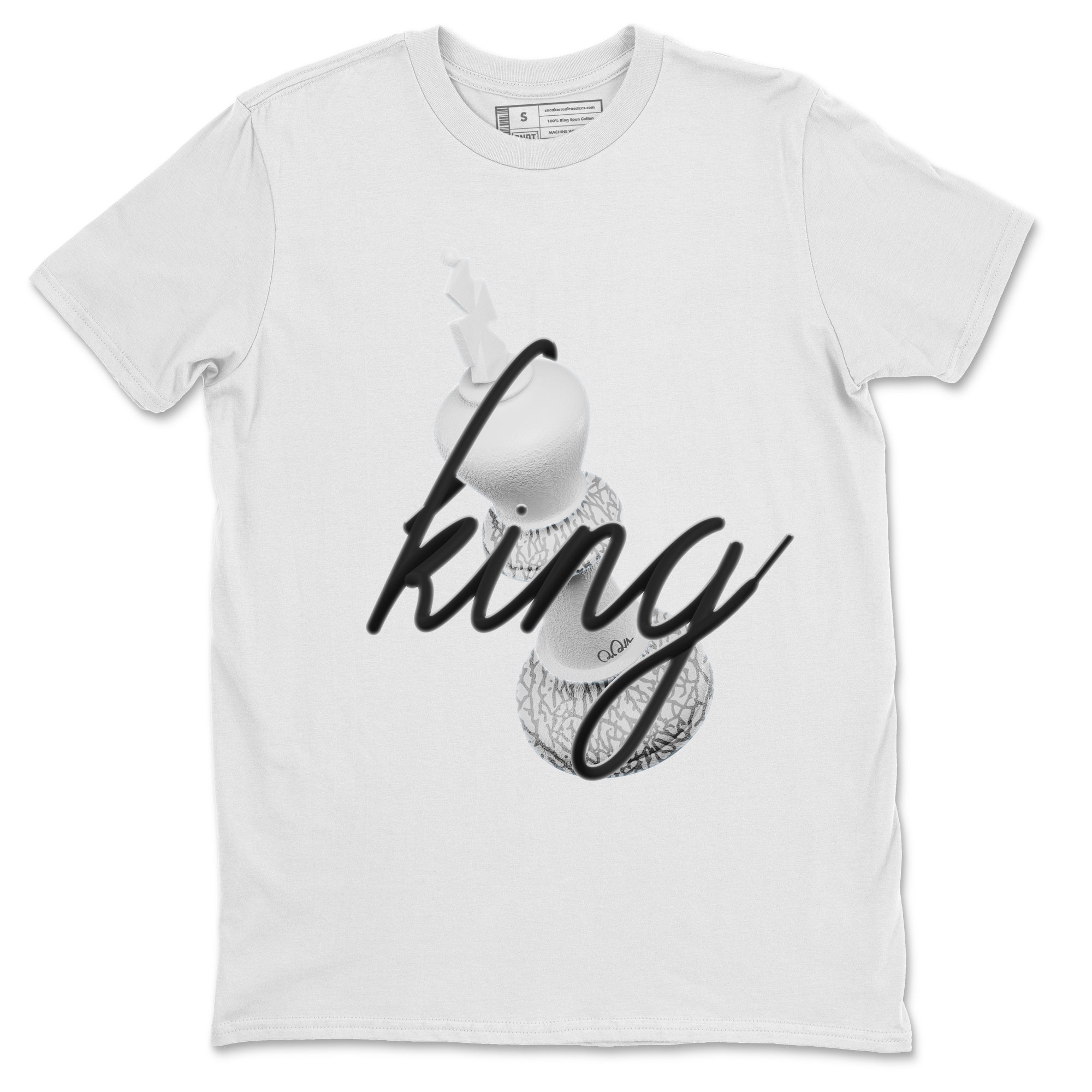3D King Unisex Tops - Air Jordan 1 White Cement
