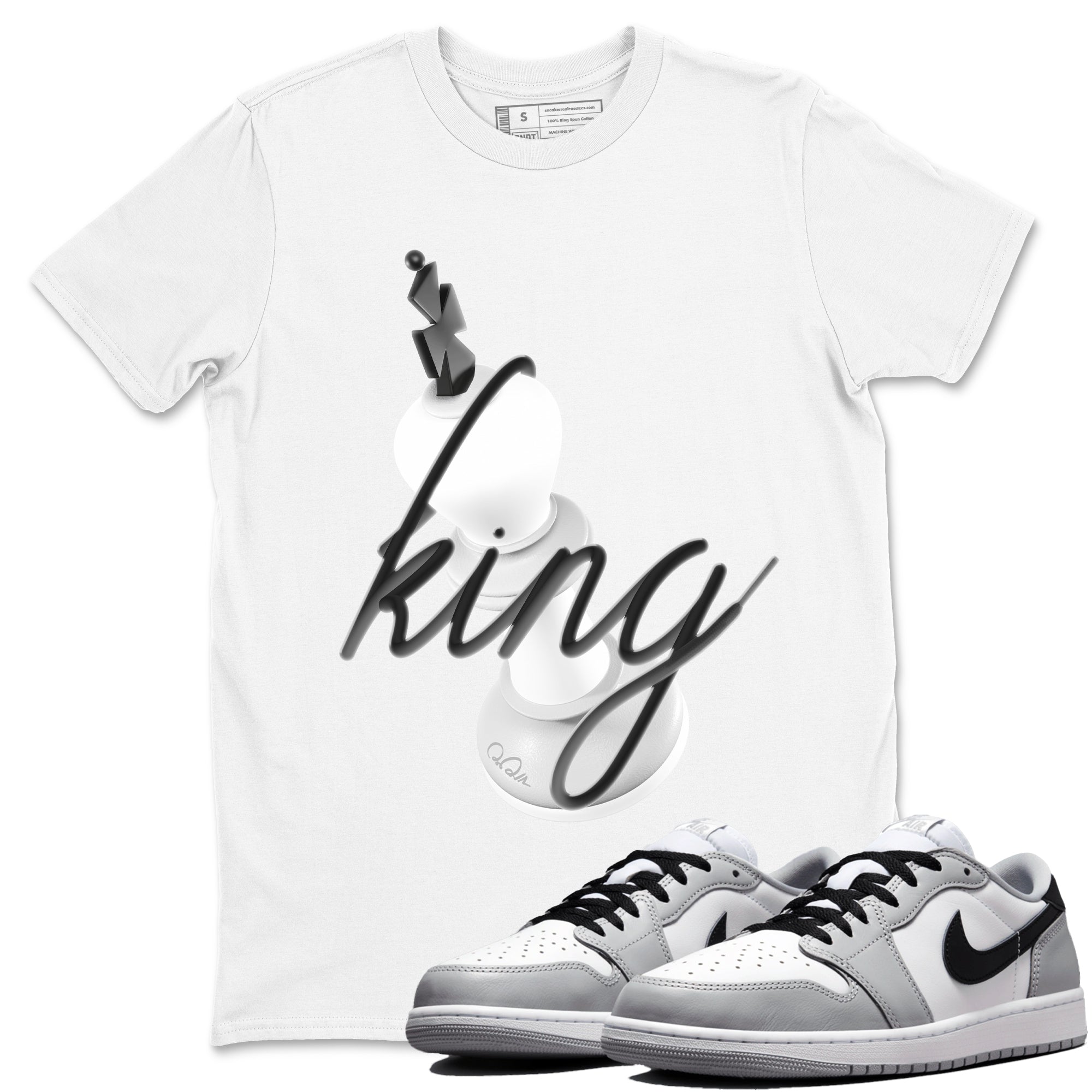 3D King snkmatch Tees - Air Jordan 1 Wolf Grey
