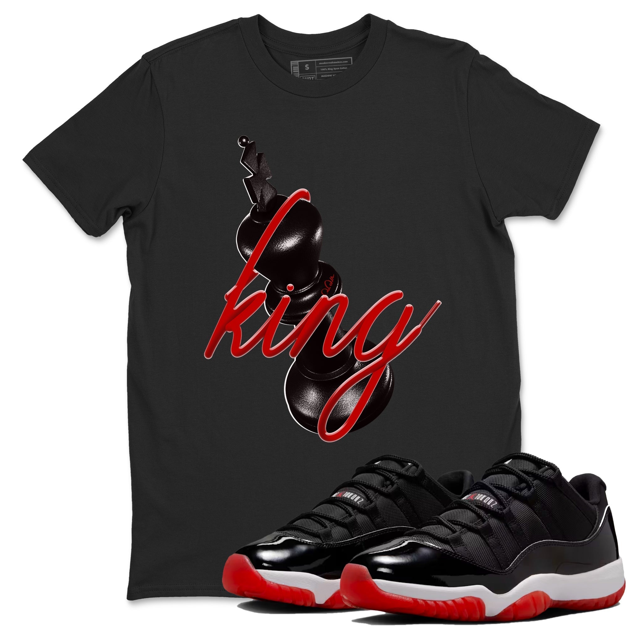 3d King snkmatch Tees - Air Jordan 11 Bred