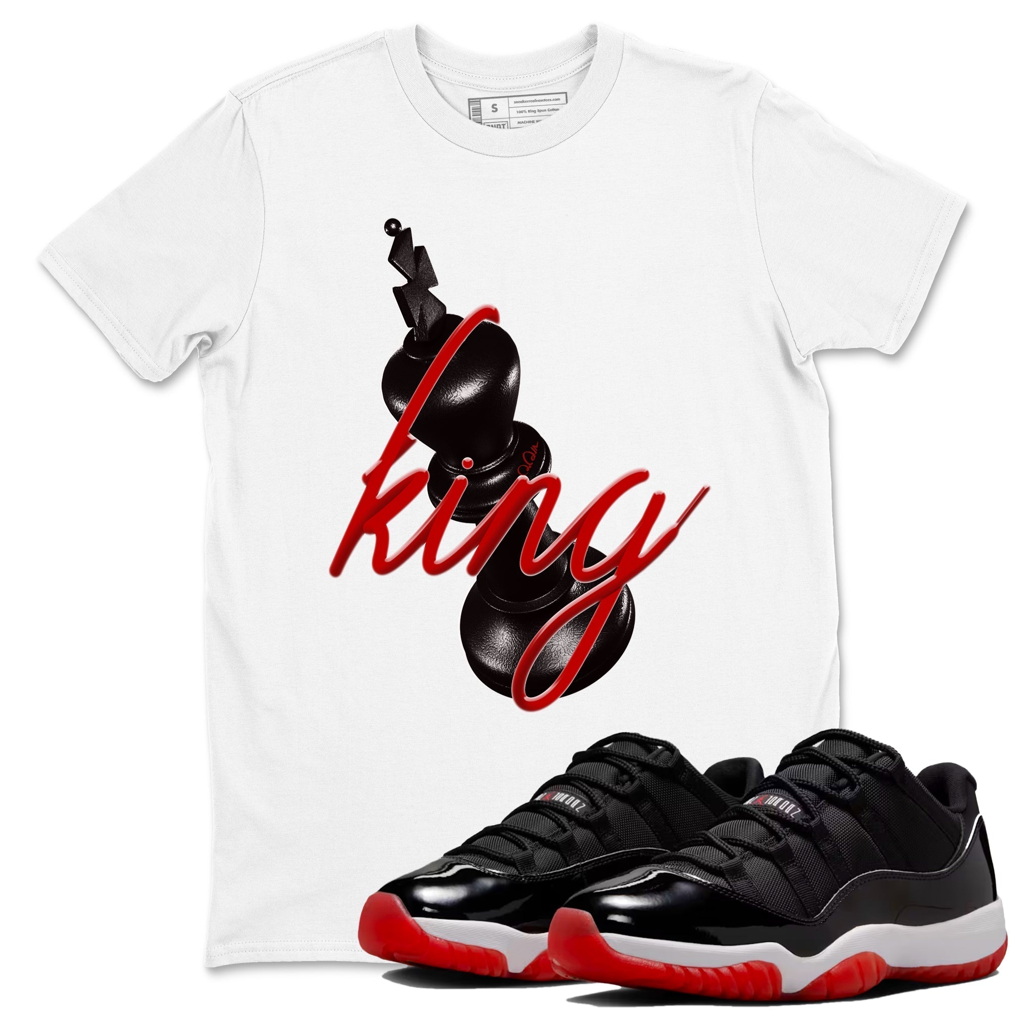 3d King snkmatch Tees - Air Jordan 11 Bred