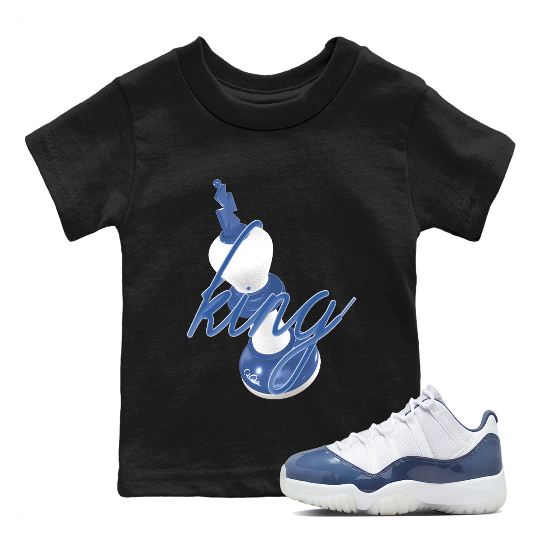 3D King snkmatch Tees Kids - Air Jordan 11 Diffused Blue