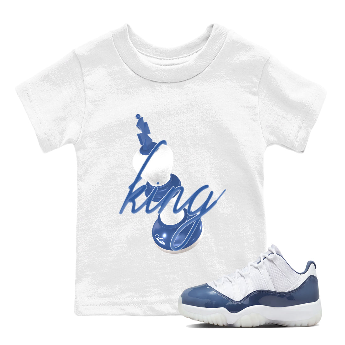 3D King snkmatch Tees Kids - Air Jordan 11 Diffused Blue