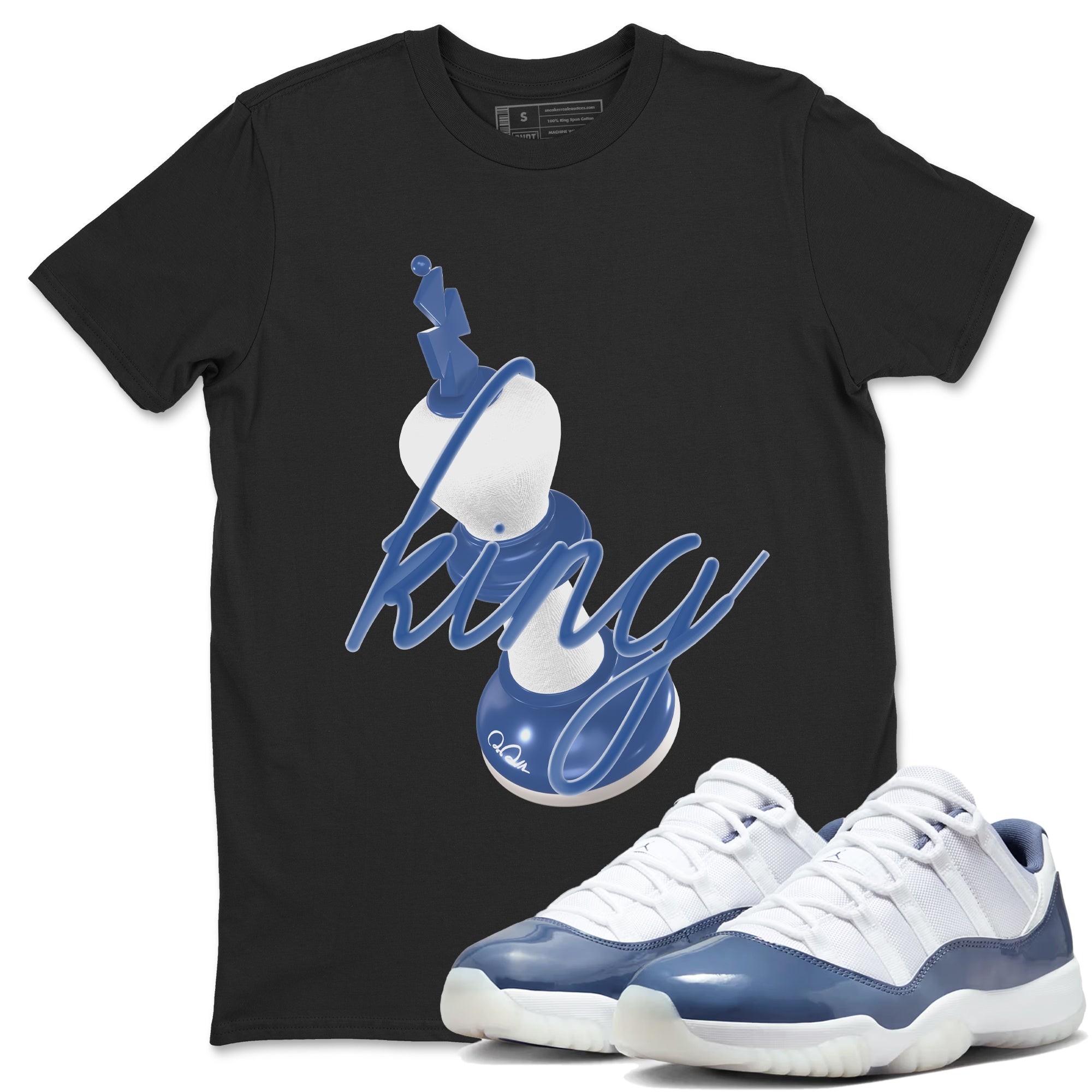 3D King snkmatch Tees - Air Jordan 11 Diffused Blue