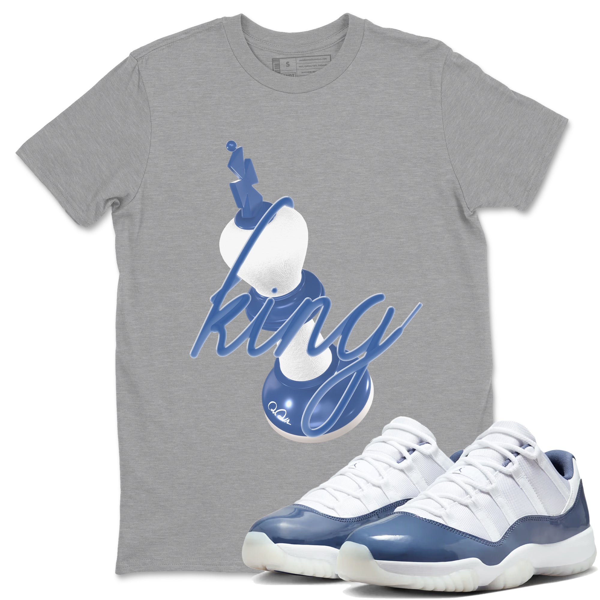 3D King snkmatch Tees - Air Jordan 11 Diffused Blue