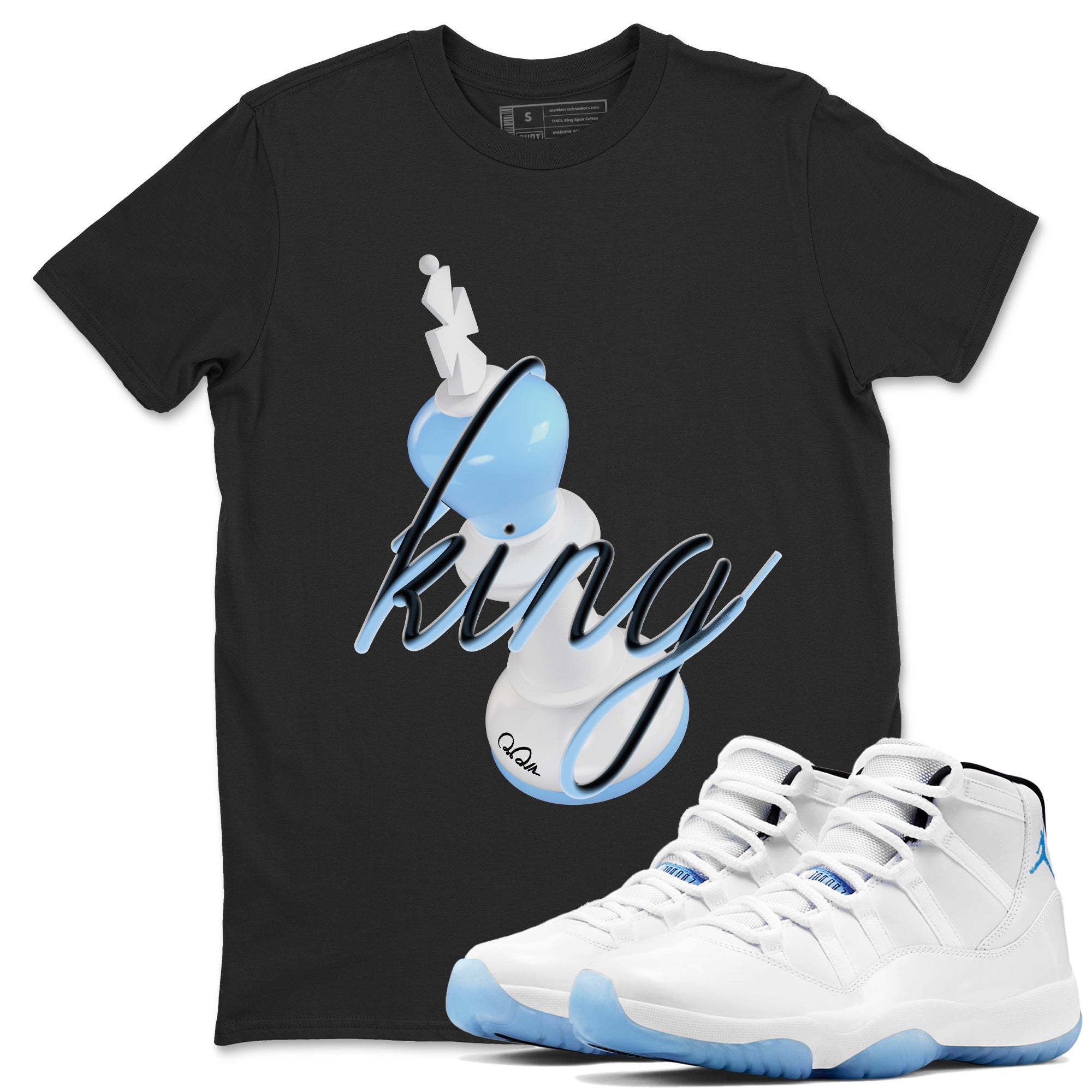 3D King snkmatch Tees - Air Jordan 11 Legend Blue