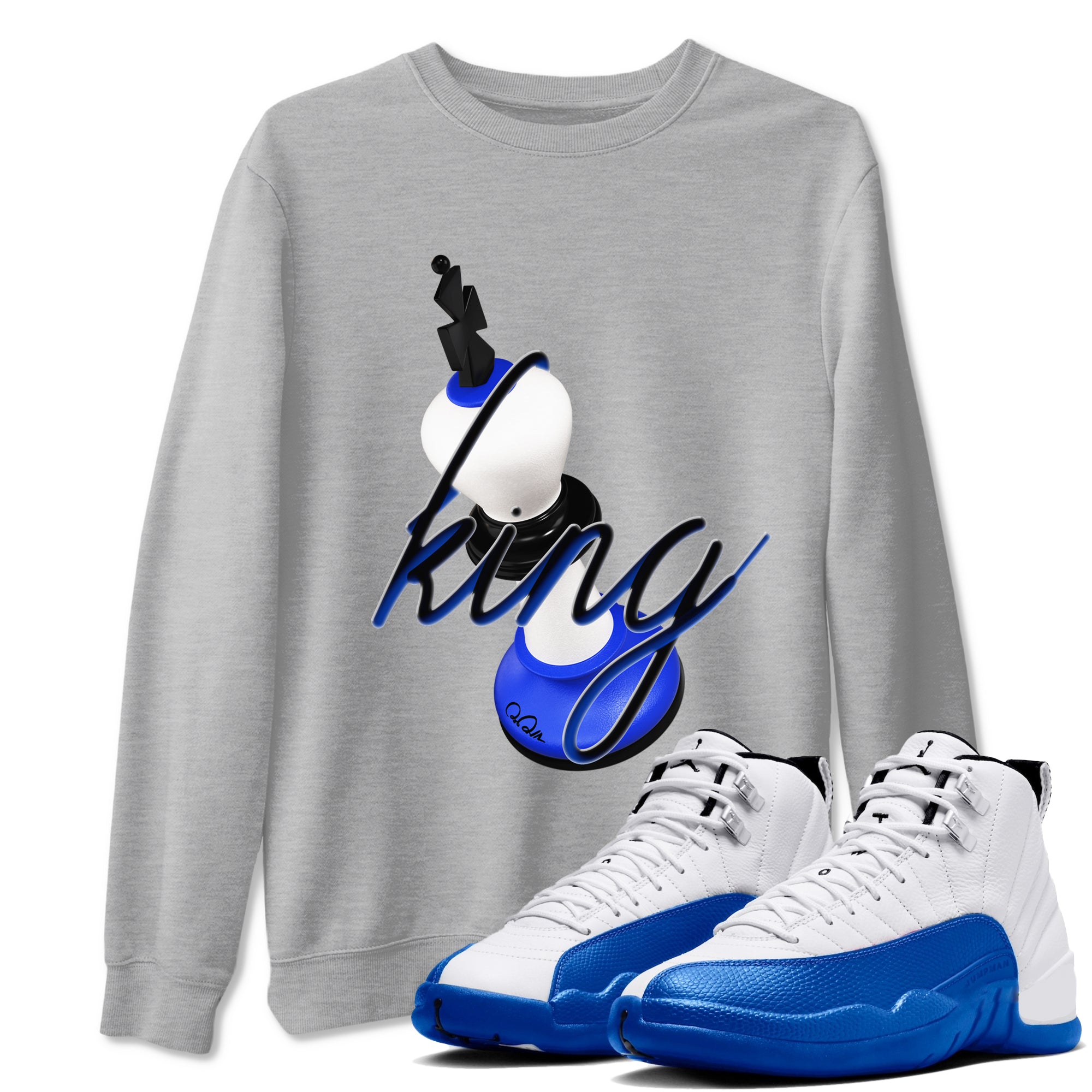 3D King snkmatch Tees - Air Jordan 12 Blueberry