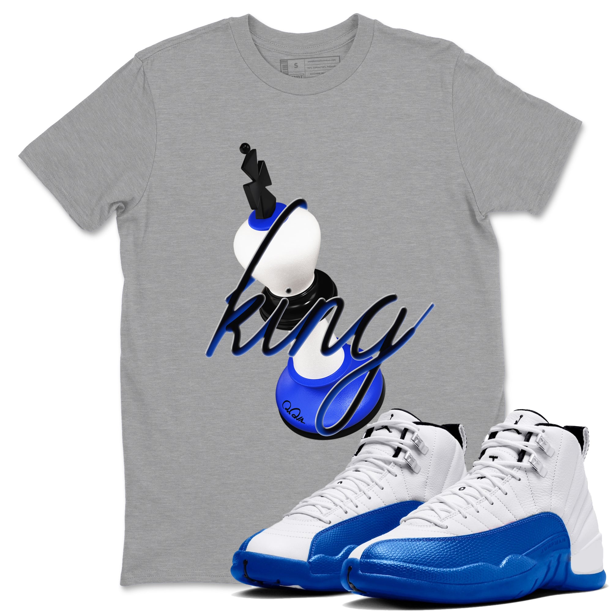 3D King snkmatch Tees - Air Jordan 12 Blueberry