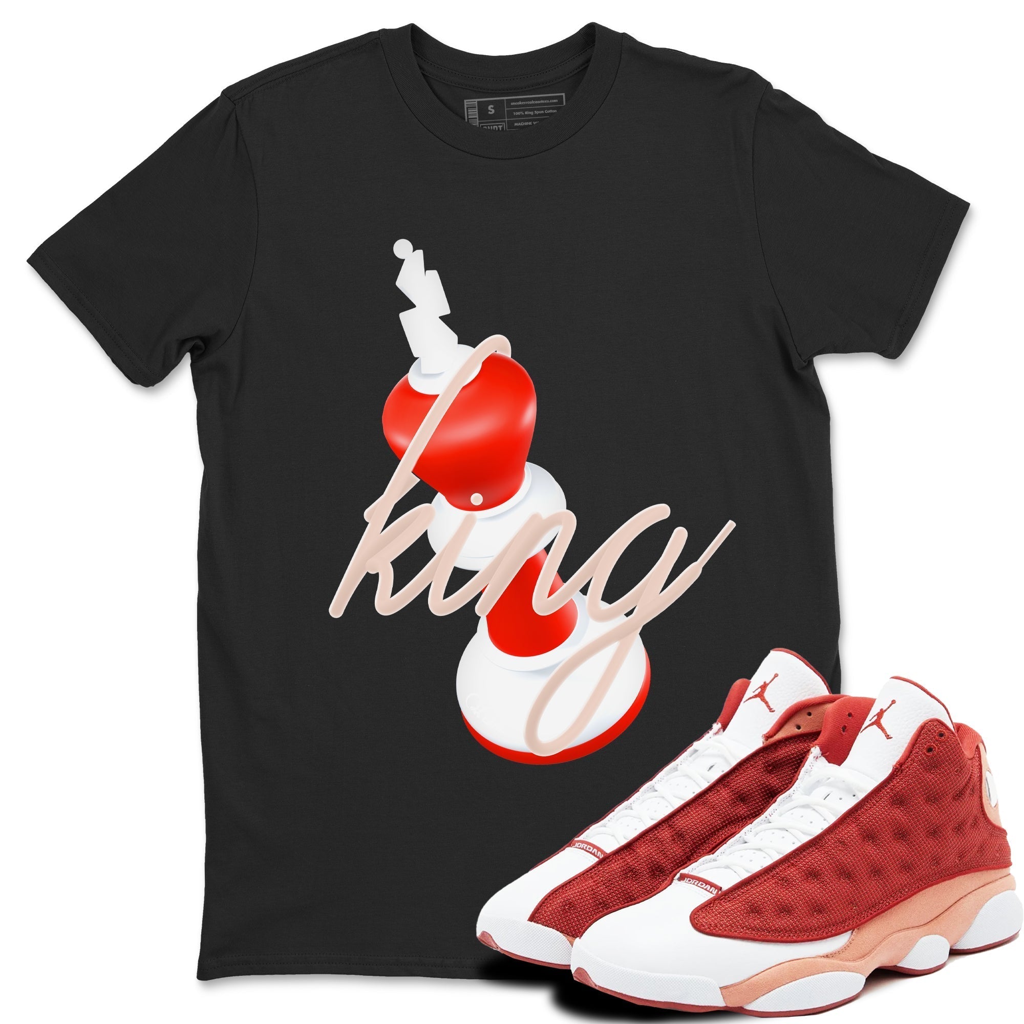 3D King snkmatch Tees - Air Jordan 13 Dune Red