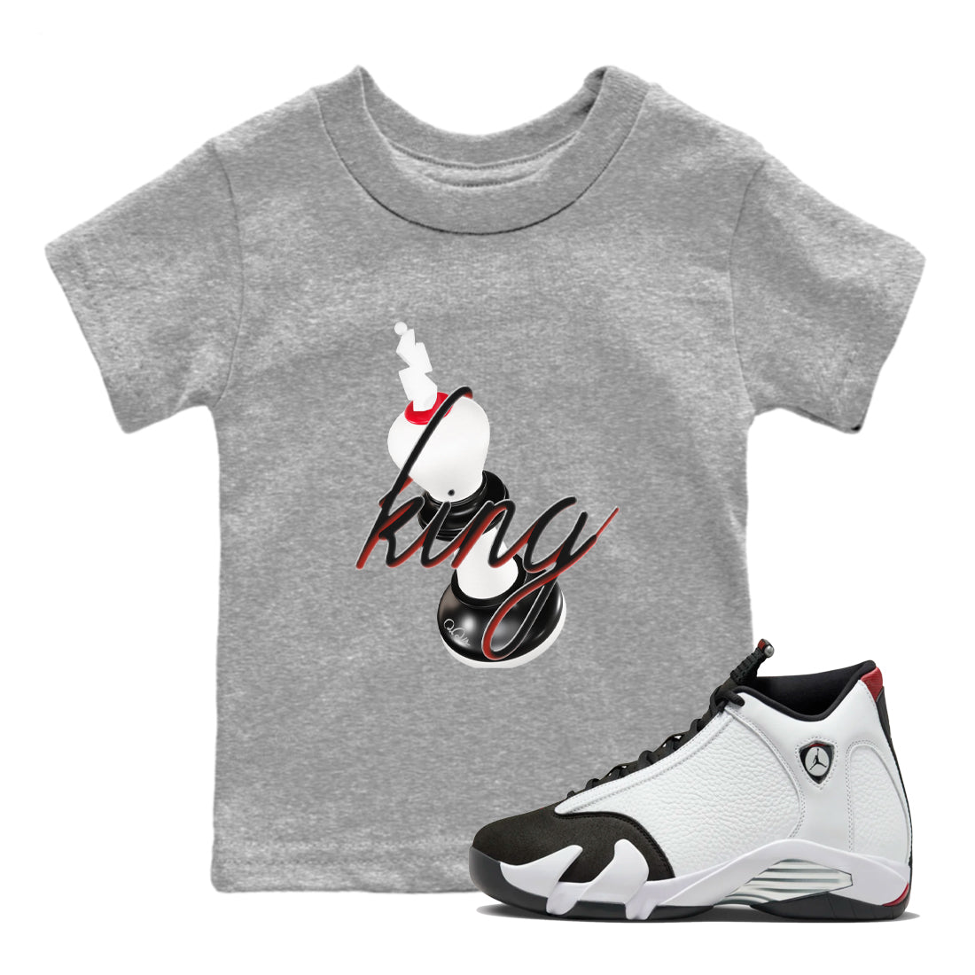 3D King snkmatch Tees Kids - Air Jordan 14 Black Toe