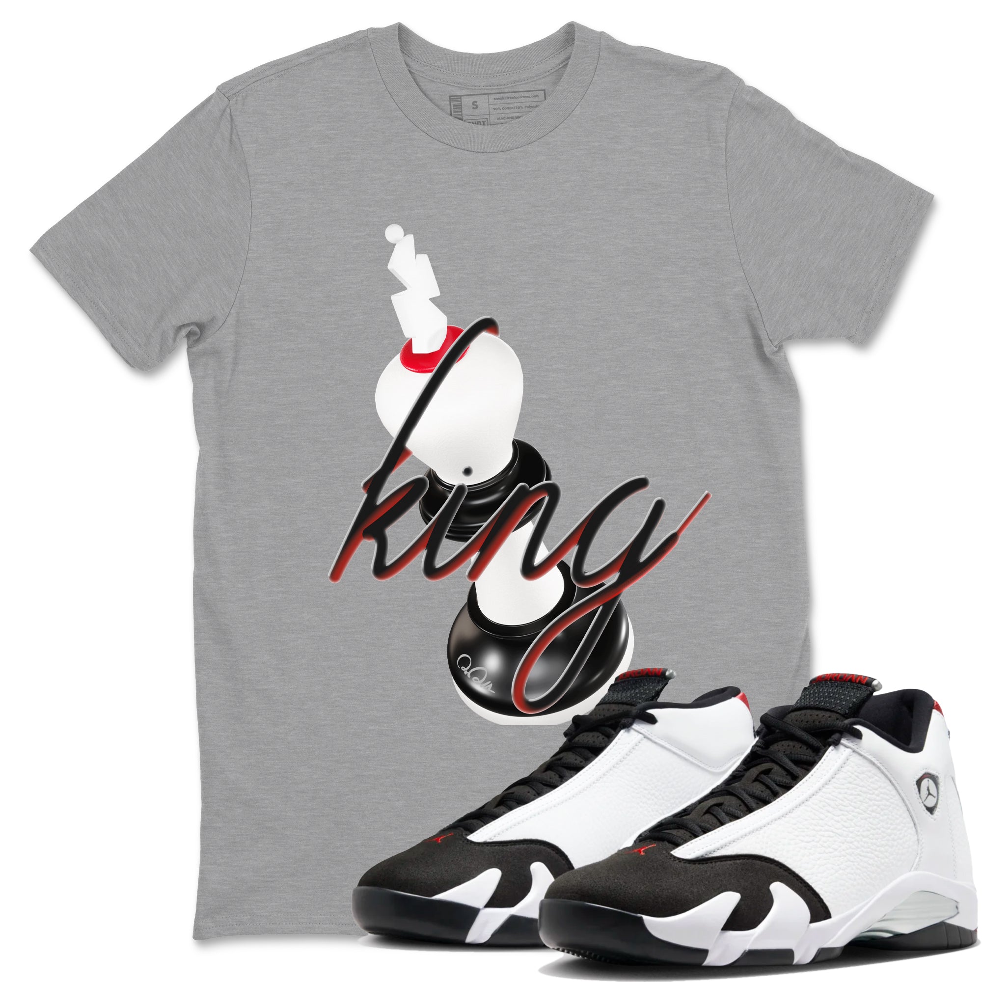 3D King snkmatch Tees - Air Jordan 14 Black Toe