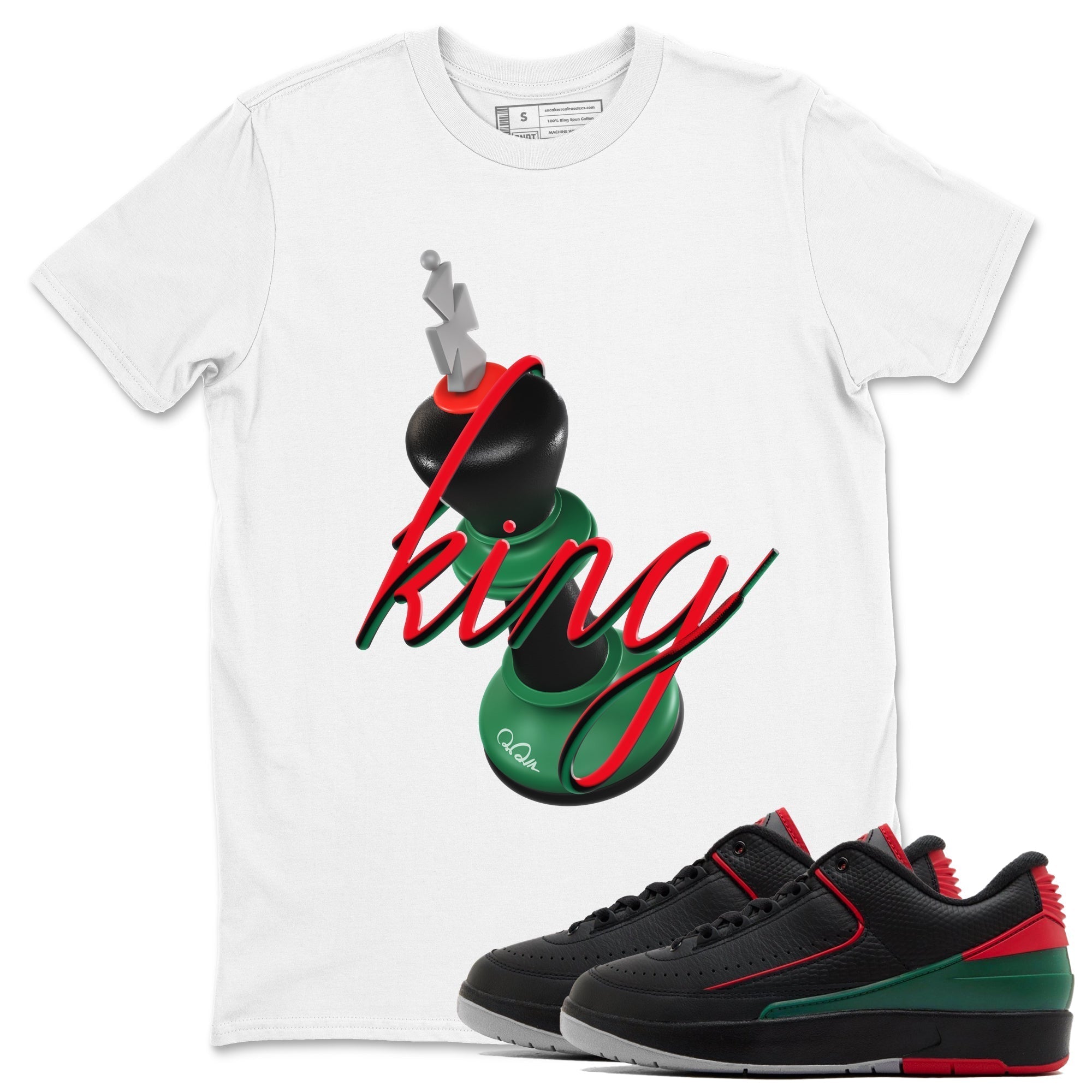 3D King snkmatch Tee - Air Jordan 2 Christmas