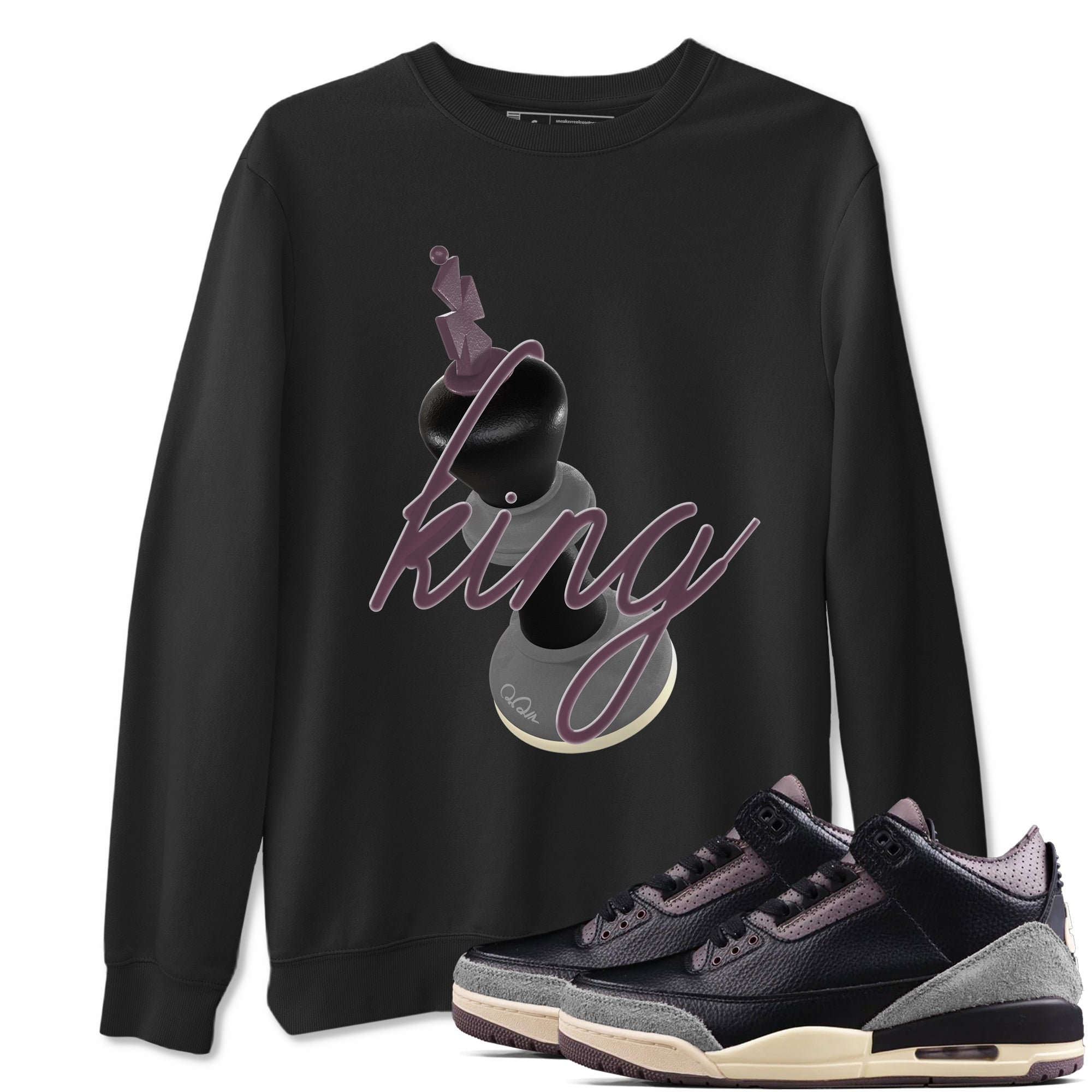 3D King snkmatch Tees - Air Jordan 3 A Ma Maniere x Black