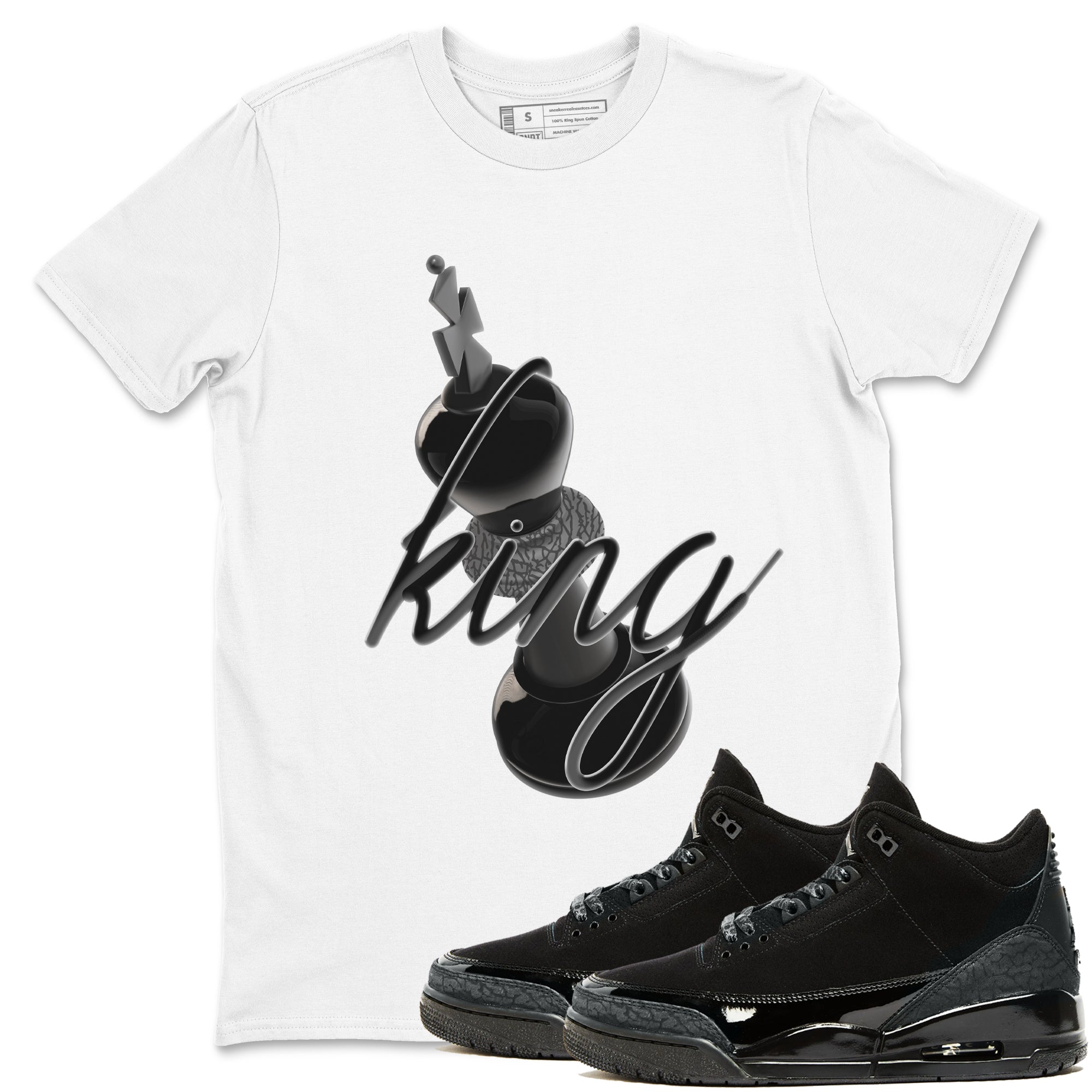 3D King snkmatch Tees - Air Jordan 3 Black Cat