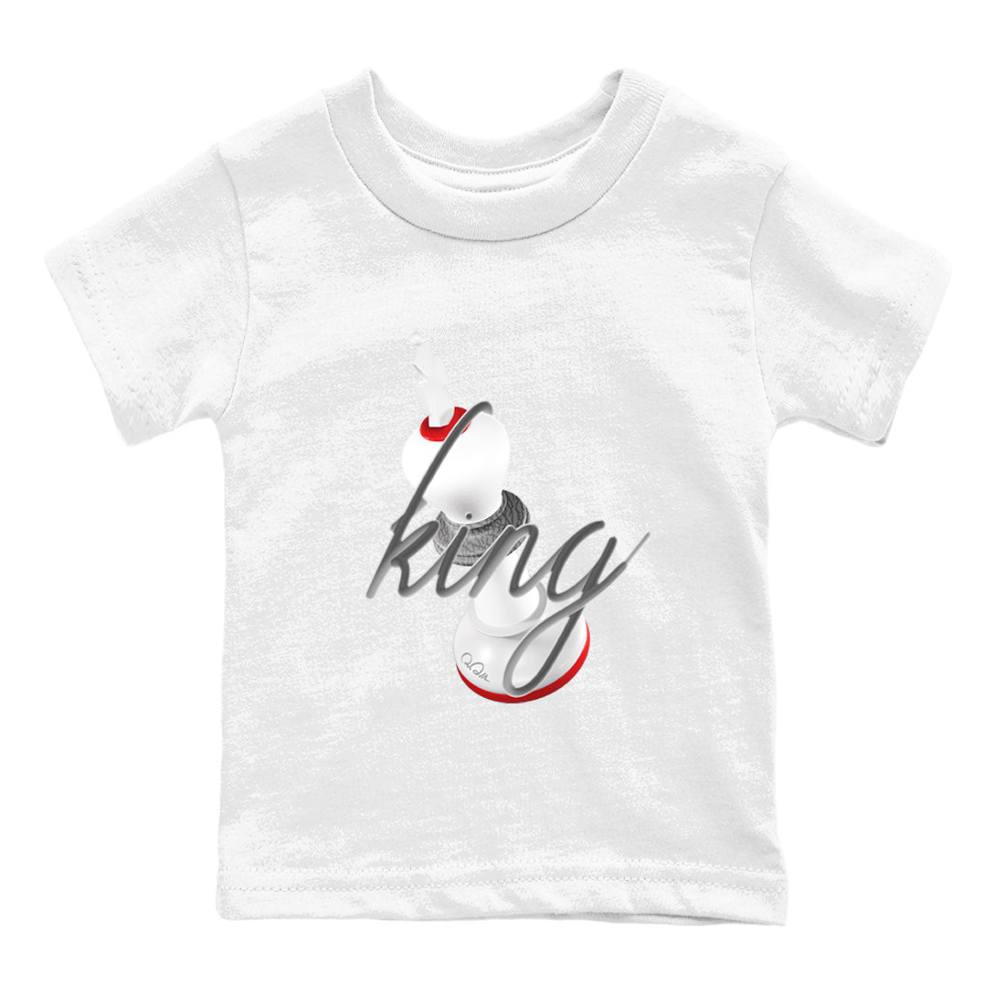 3D King snkmatch Tees Kids - Air Jordan 3 Cement Grey