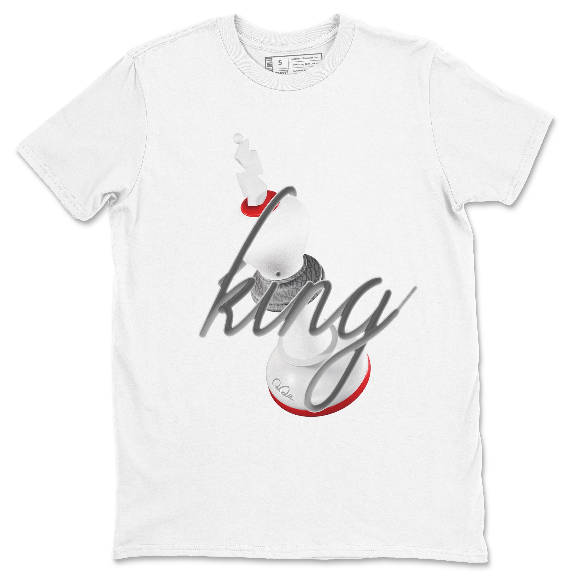 3D King snkmatch Tees - Air Jordan 3 Cement Grey
