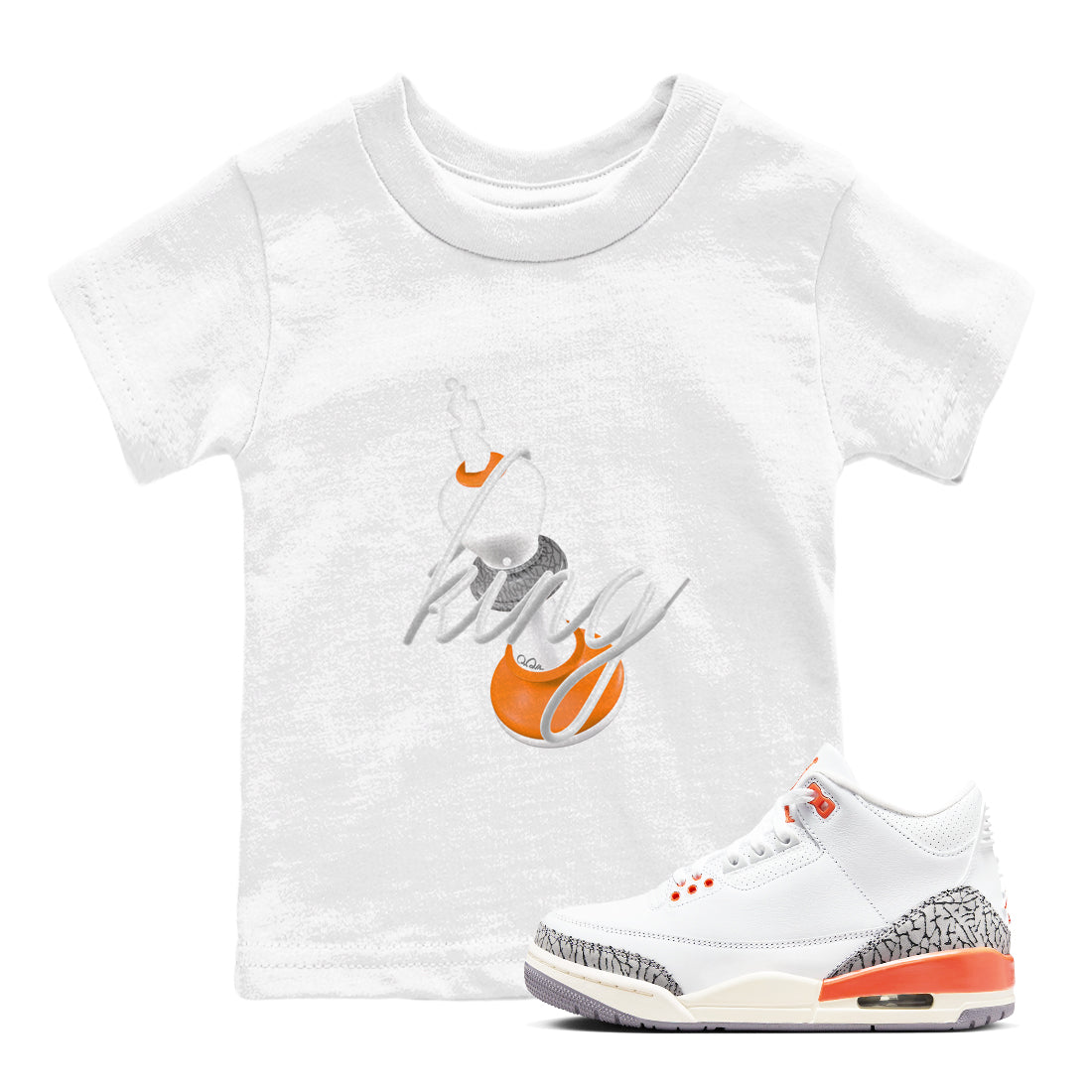 3D King snkmatch Tees Kids - Air Jordan 3 Georgia Peach